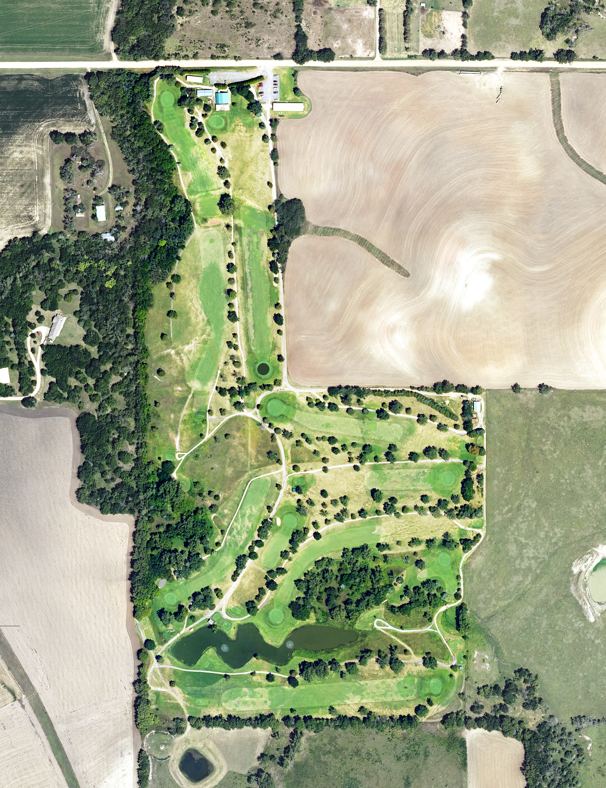 Aerial view of Lindsborg Golf Course, KS