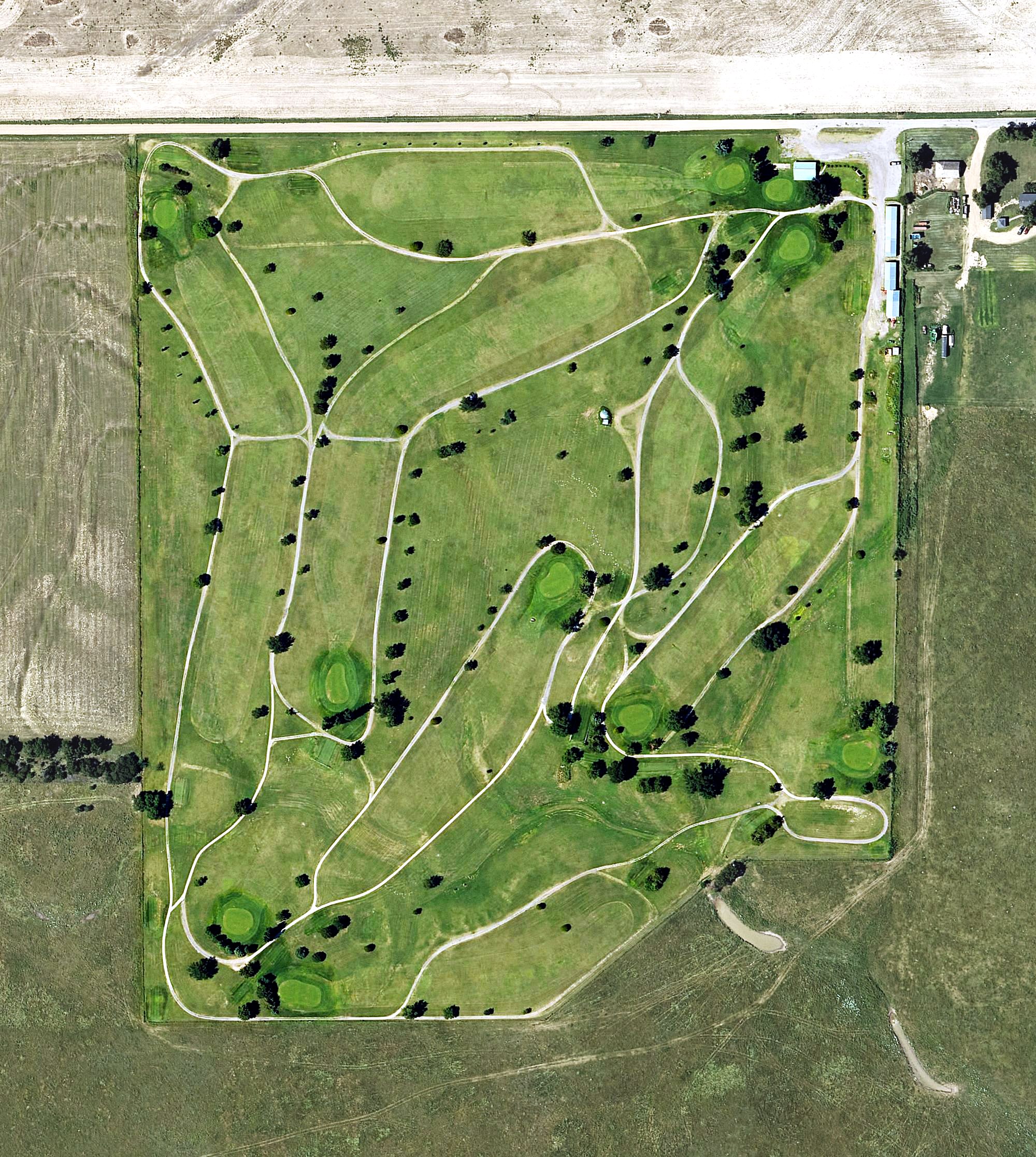 Aerial view of Meade Golf Course, KS