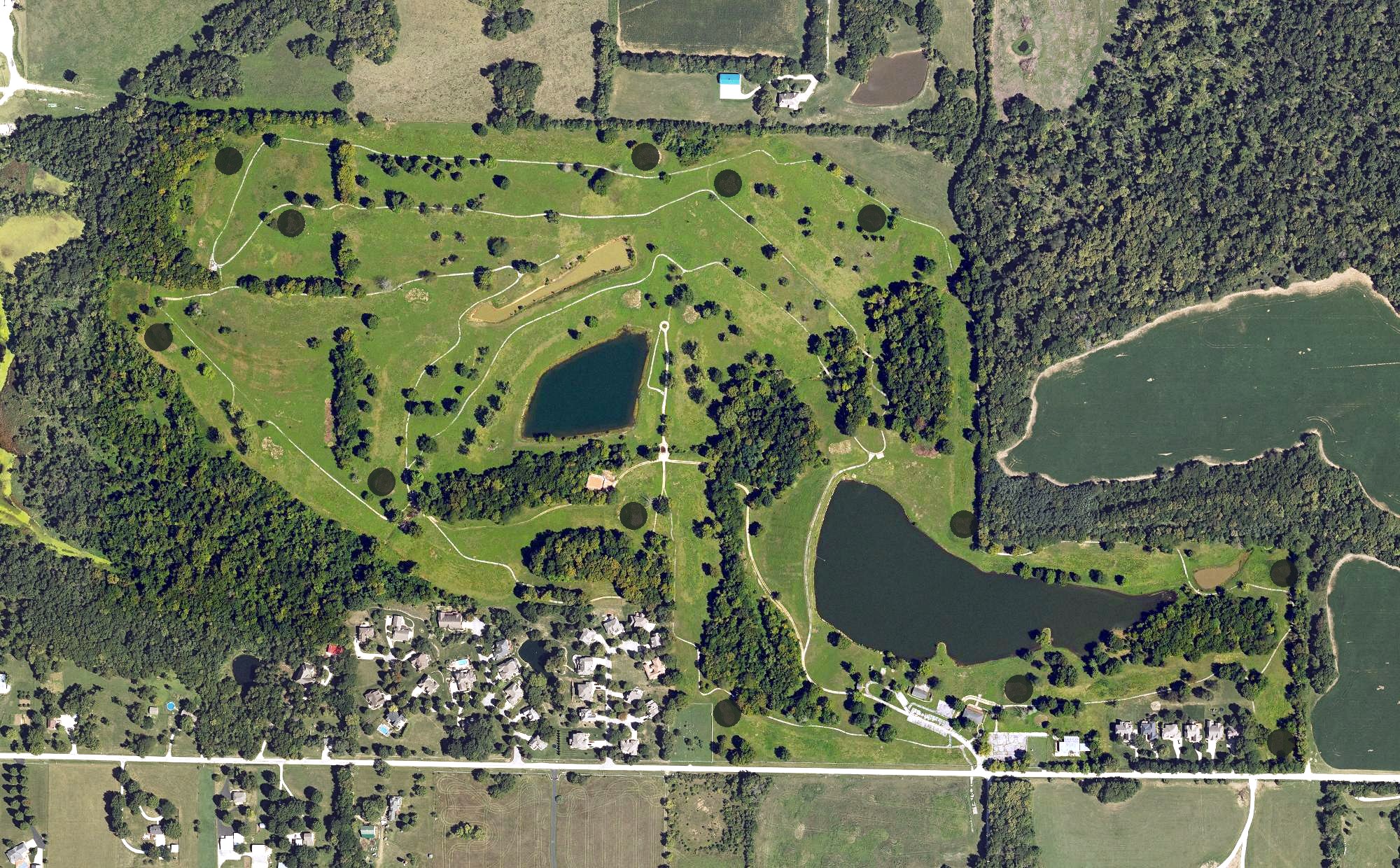 Aerial view of Metcalf Ridge Golf Course, KS