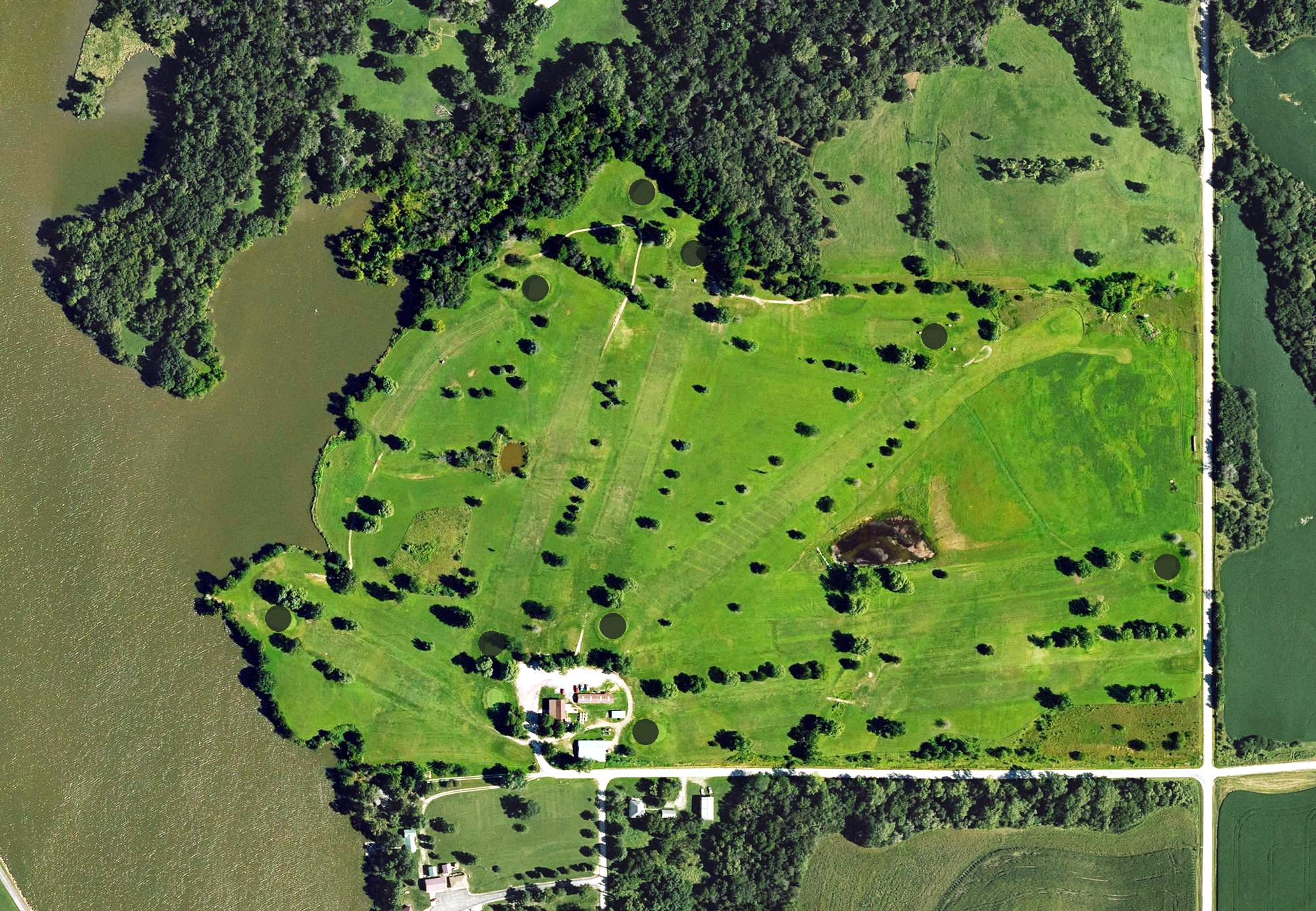 Aerial view of Mission Lake Country Club, KS