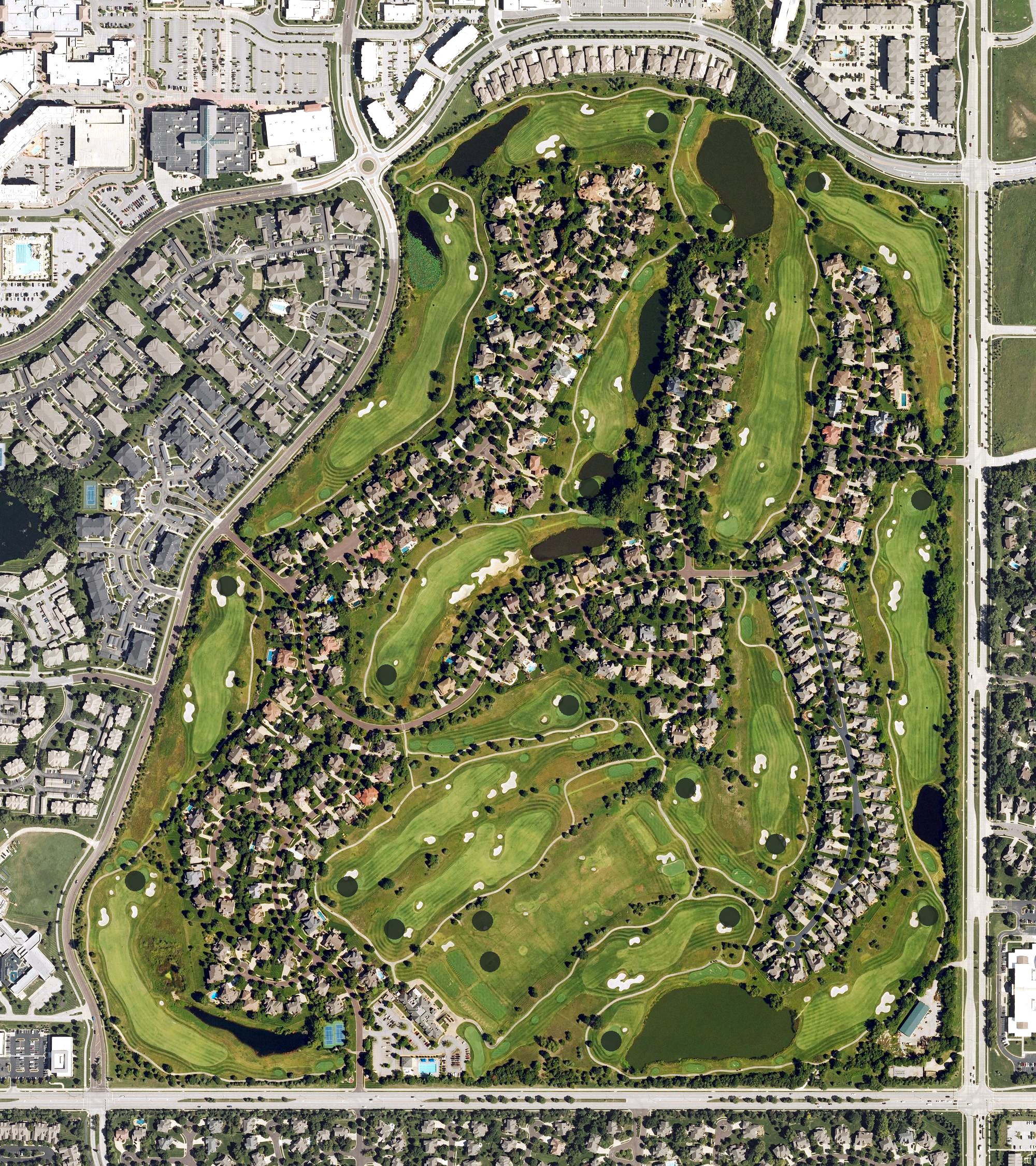 Aerial view of Nicklaus Golf Club at LionsGate, KS