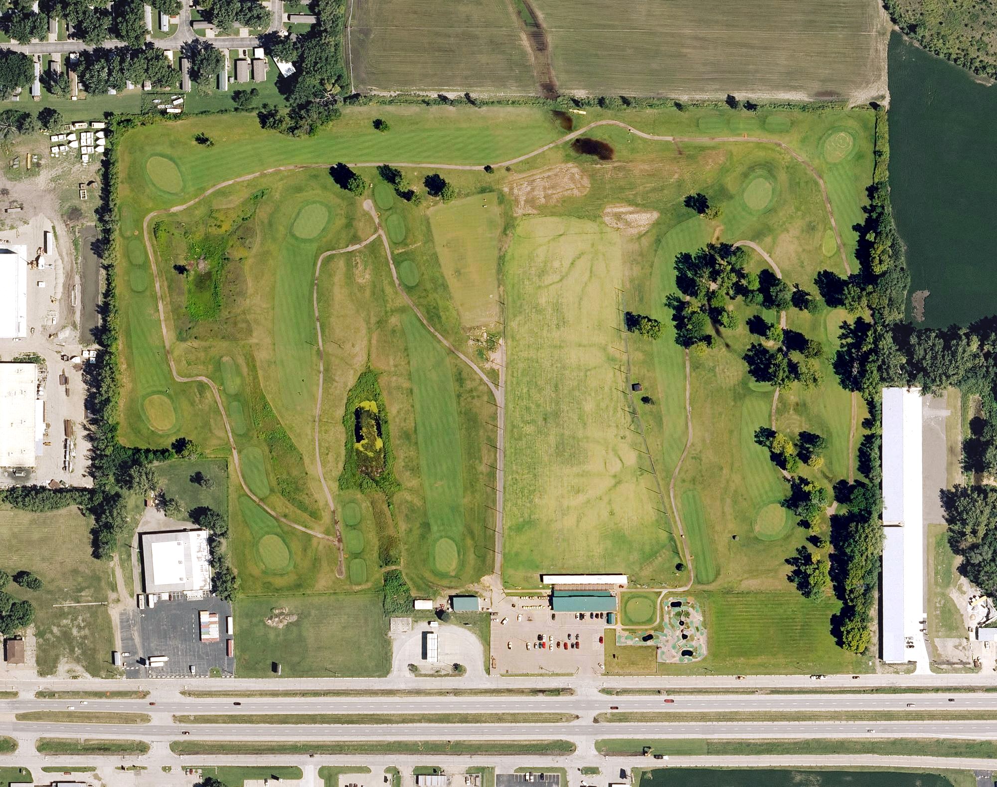 Aerial view of North Topeka Golf Center, KS