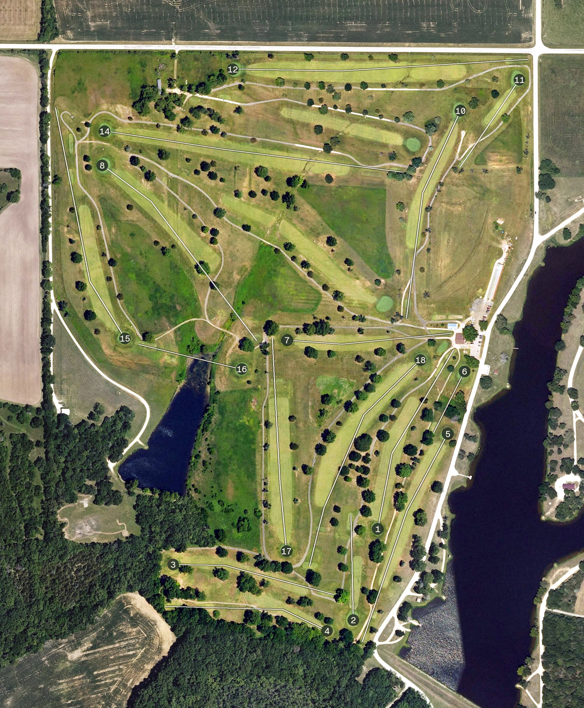 Aerial view of Osawatomie Golf Course, KS