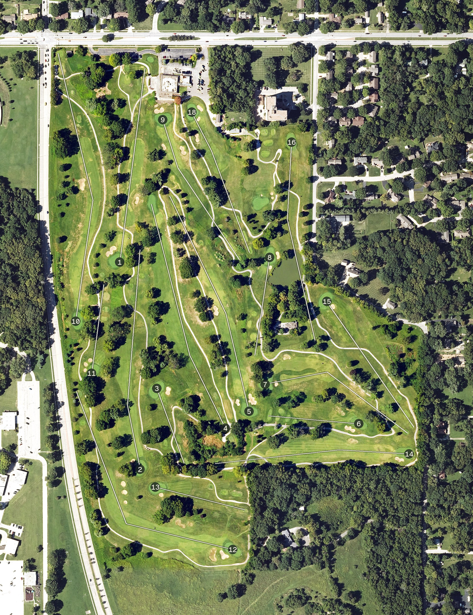 Aerial view of Painted Hills Golf Club, KS