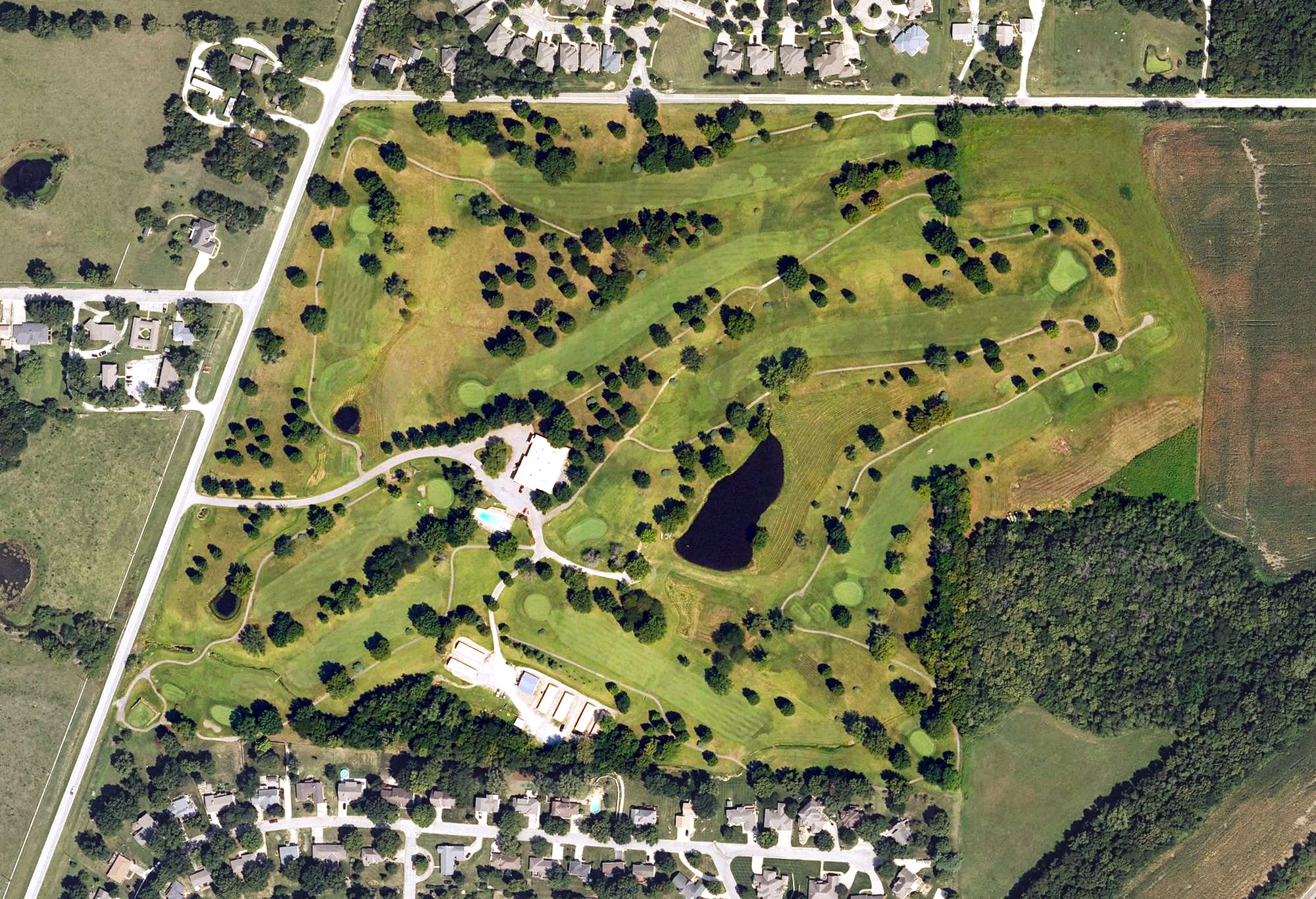 Aerial view of Paola Golf Club, KS