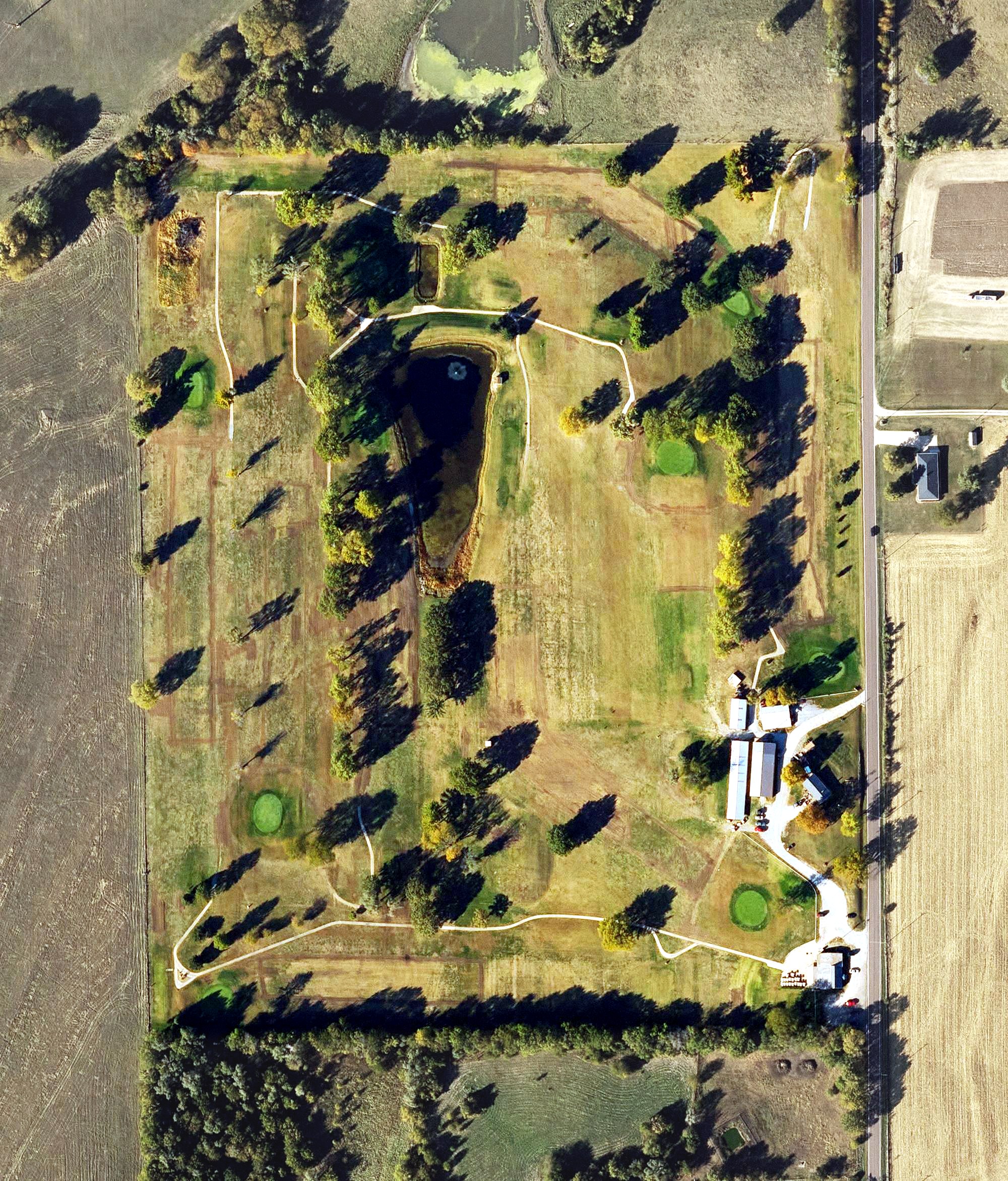 Aerial view of Pineview Country Club, KS