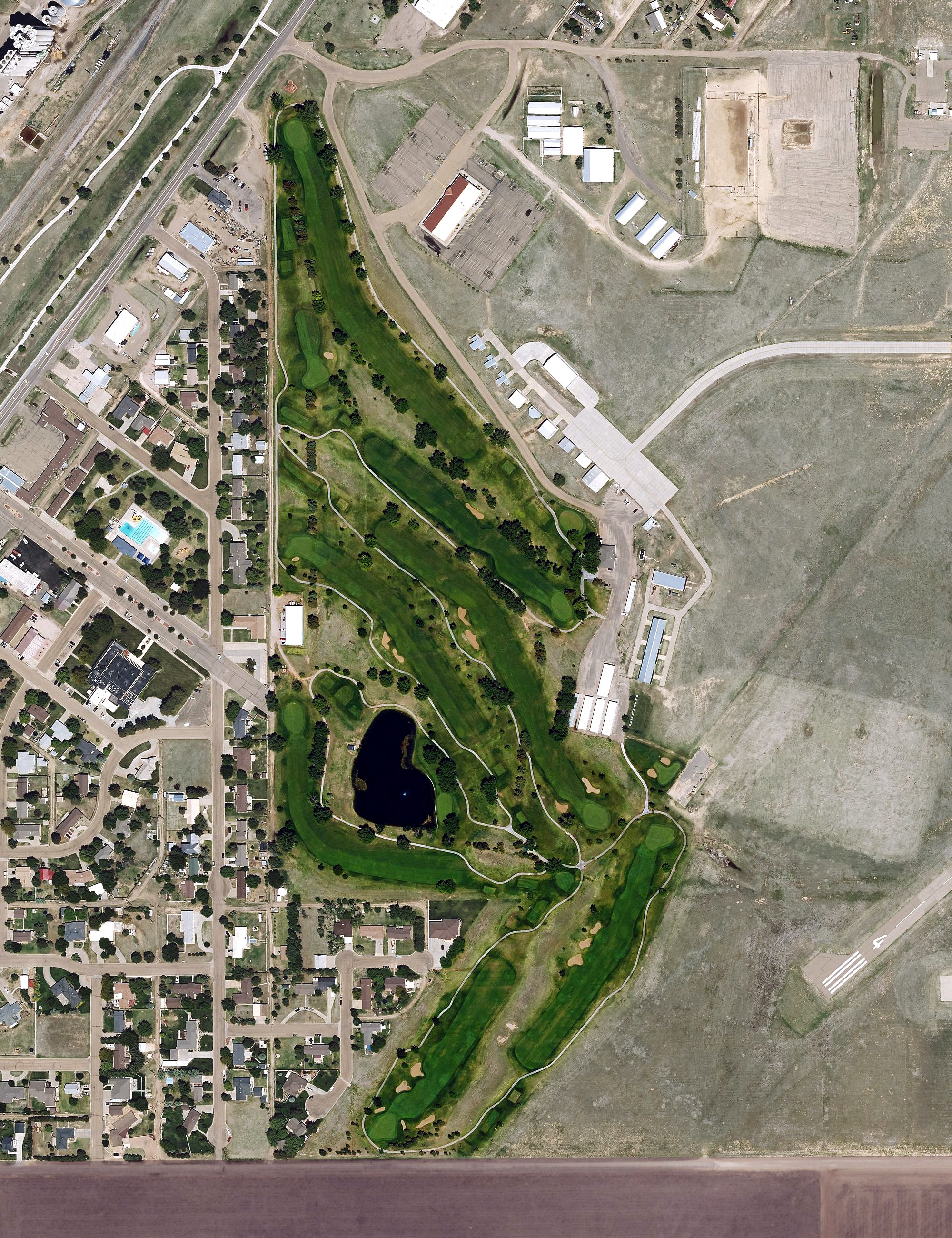 Aerial view of Point Rock Golf Club, KS