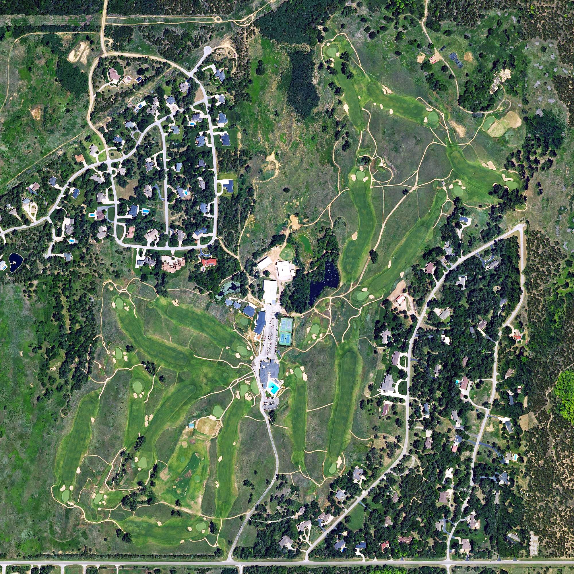 Aerial view of Prairie Dunes, KS