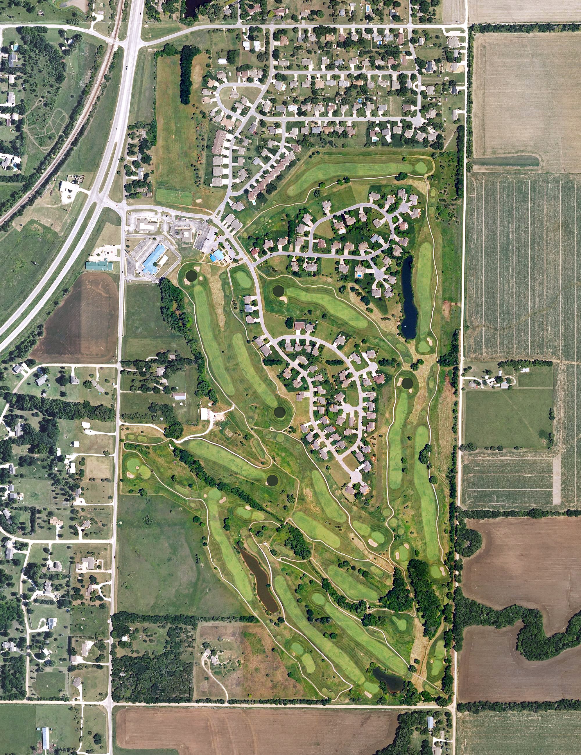 Aerial view of Quail Ridge Golf Course, KS