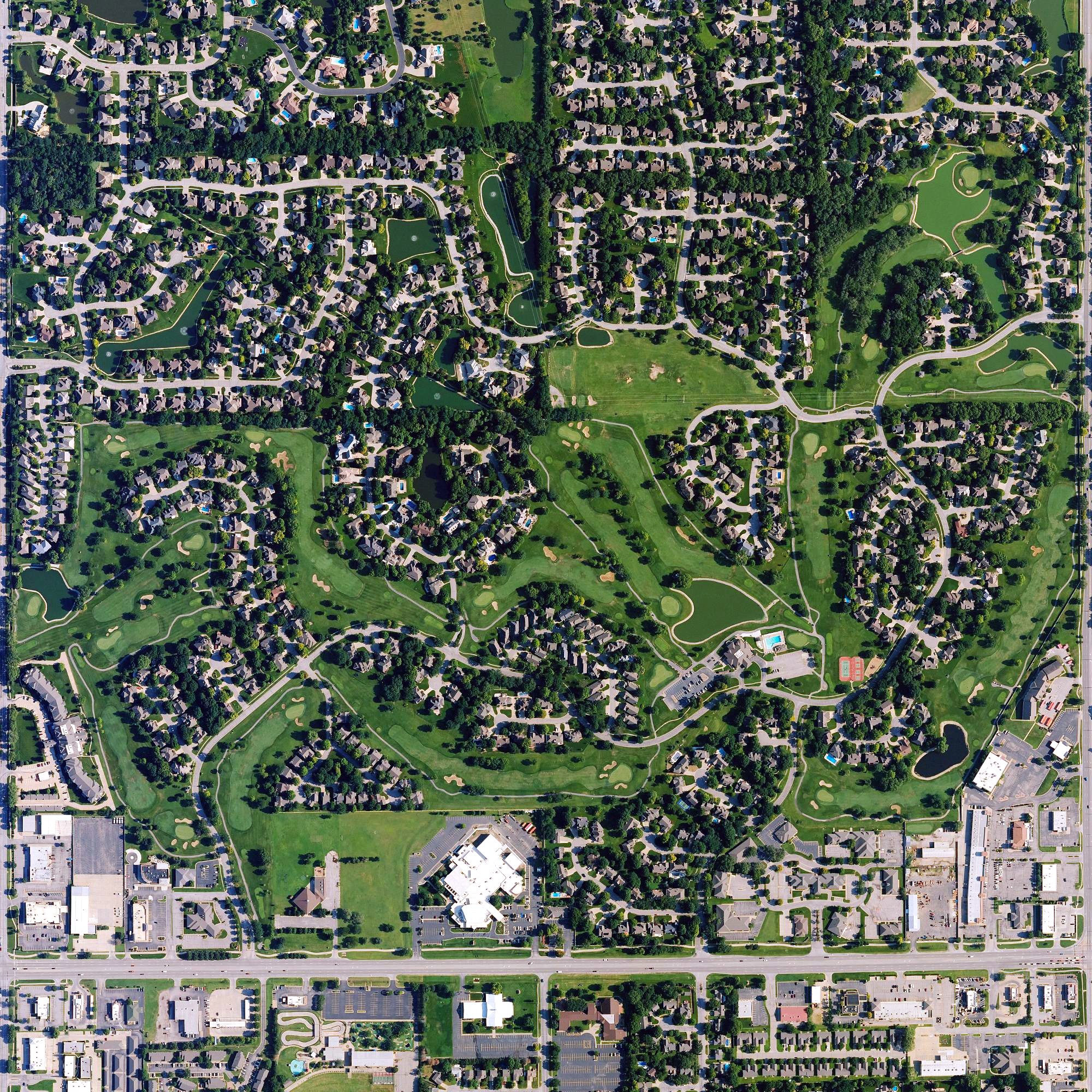 Aerial view of Reflection Ridge Golf Club, KS