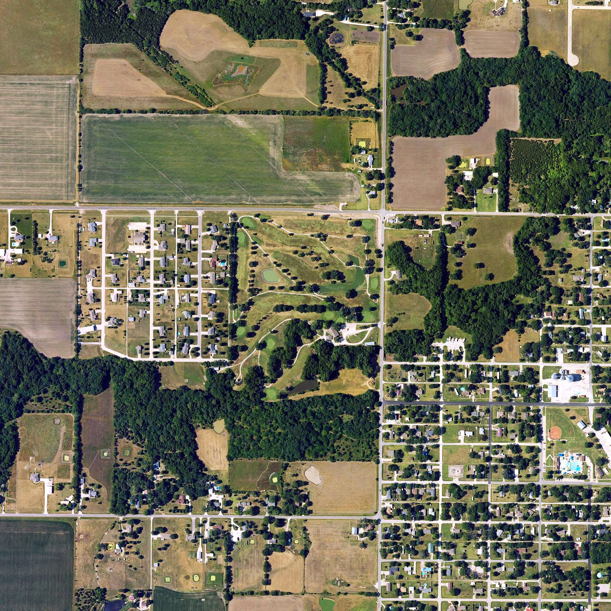 Aerial view of Rock Creek Country Club, KS