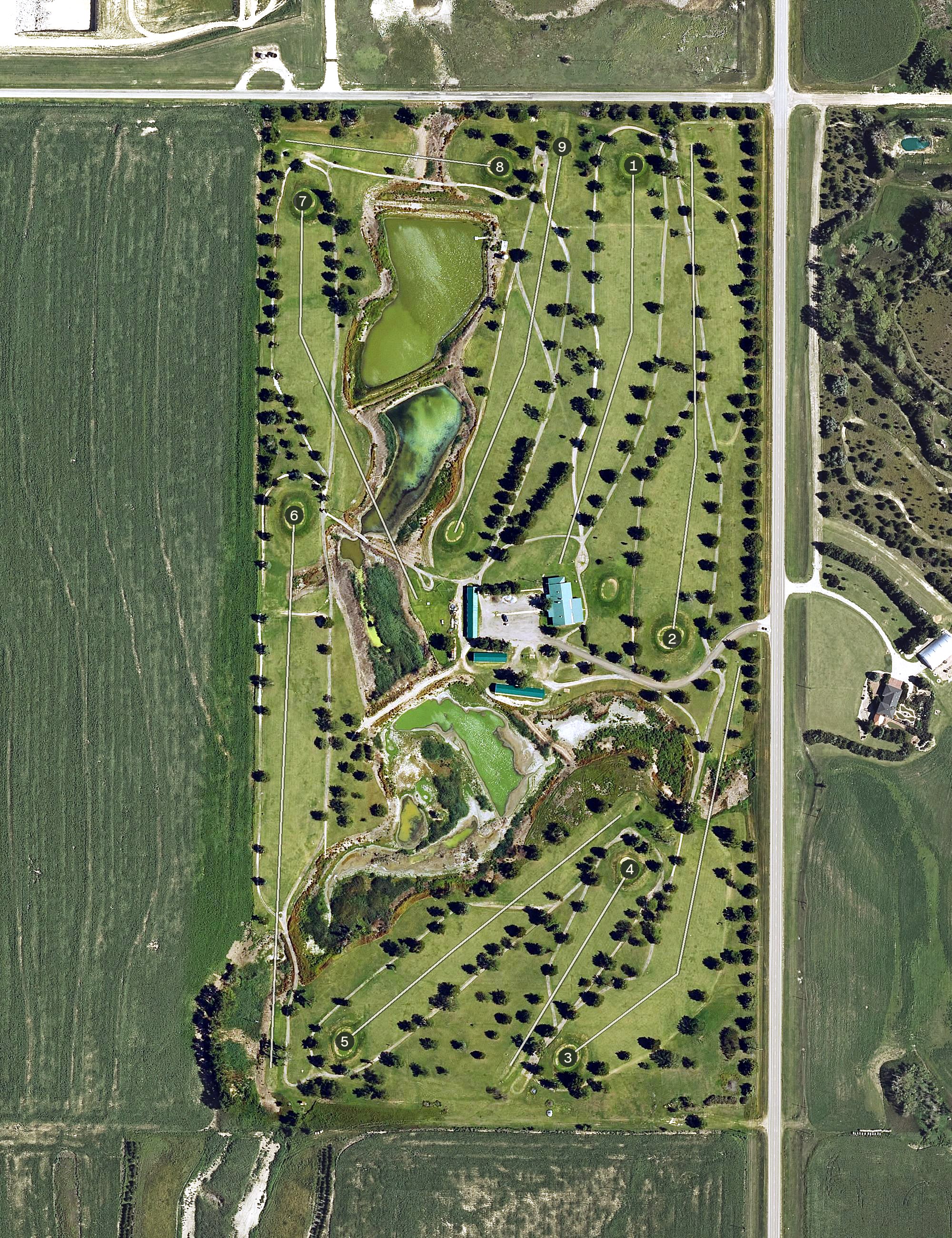 Aerial view of Rooks County Country Club, KS