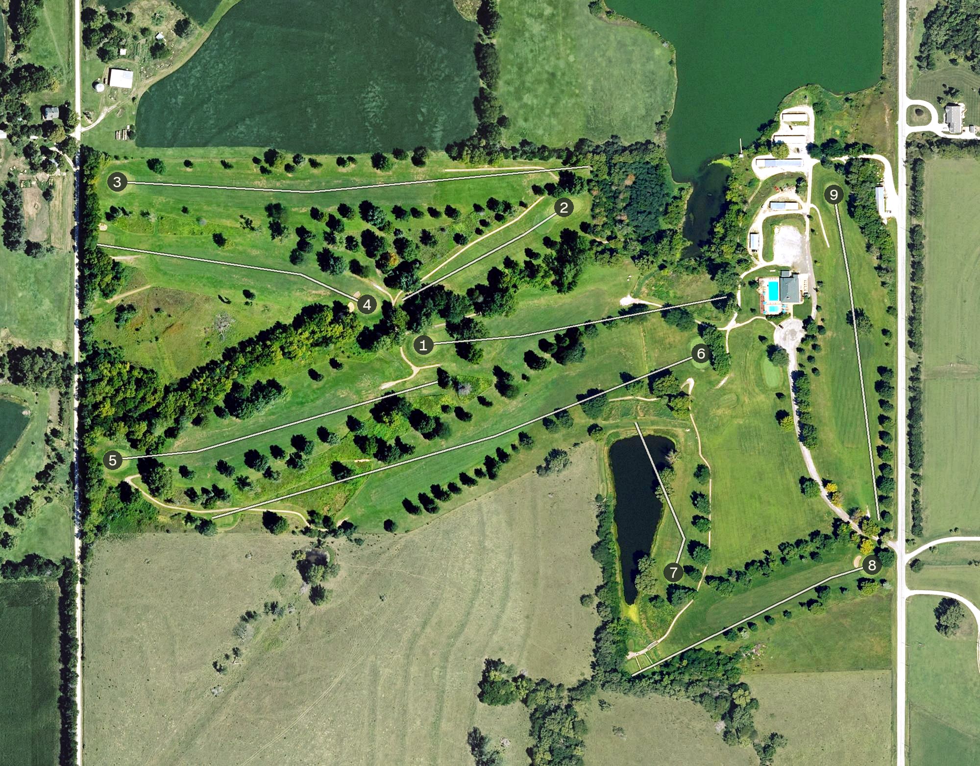 Aerial view of Sabetha Golf Club, KS