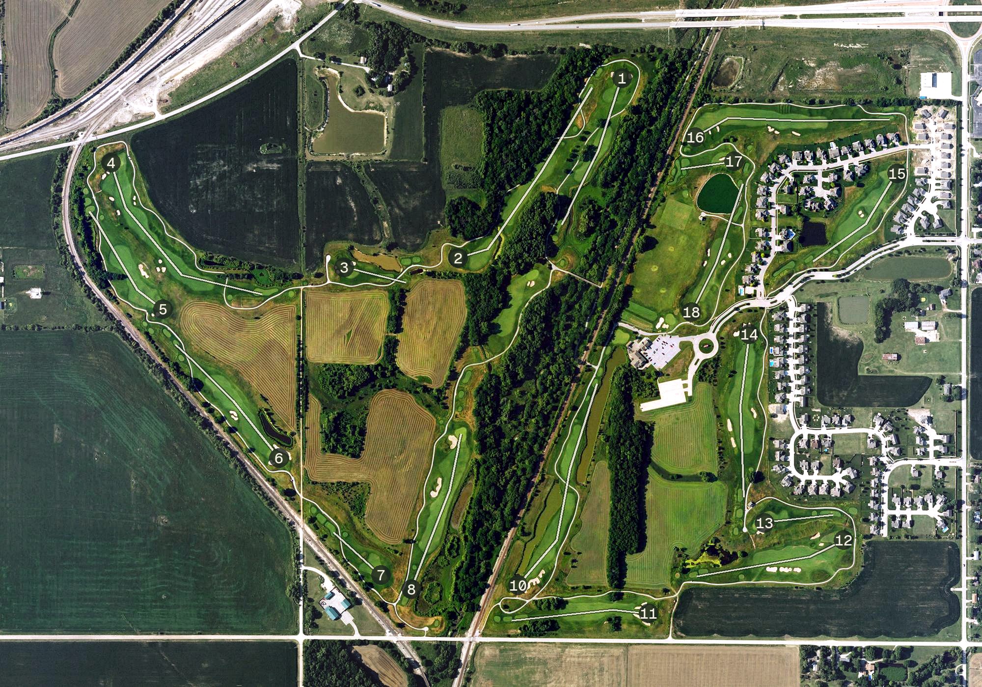 Aerial view of Sand Creek Station, KS