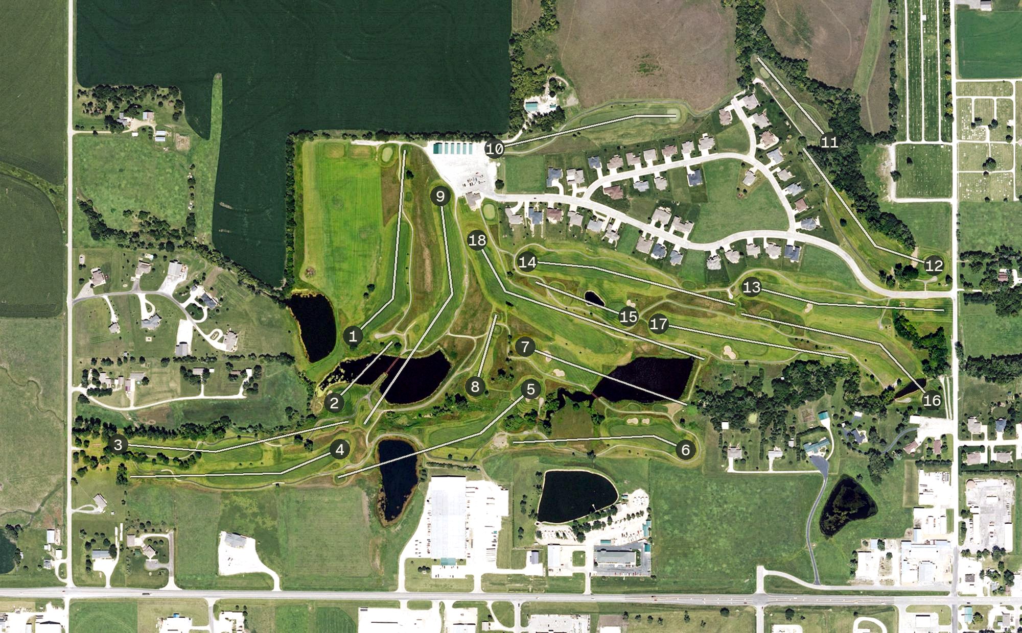 Aerial view of Seneca Golf Club, KS