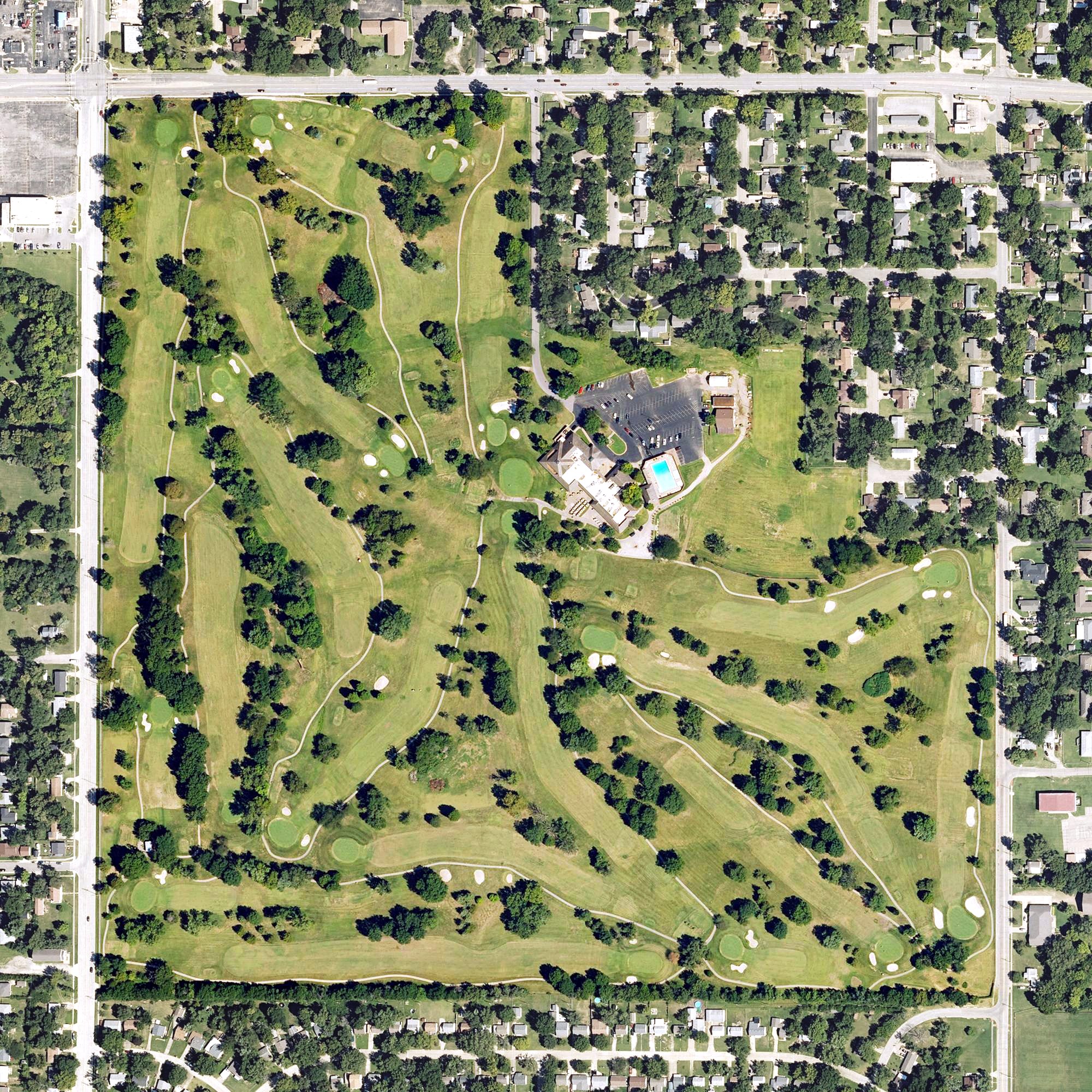 Aerial view of Shawnee Country Club, KS