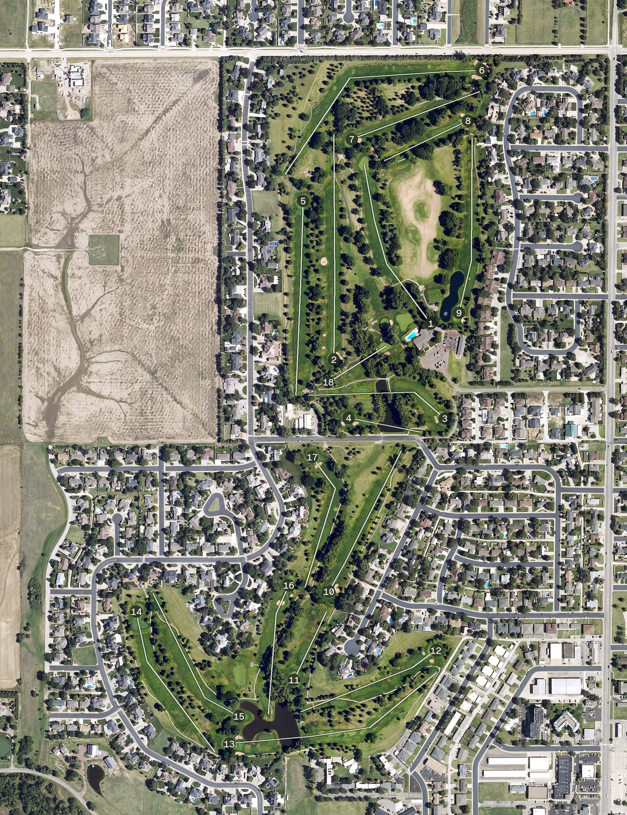 Aerial view of Smoky Hill Country Club, KS