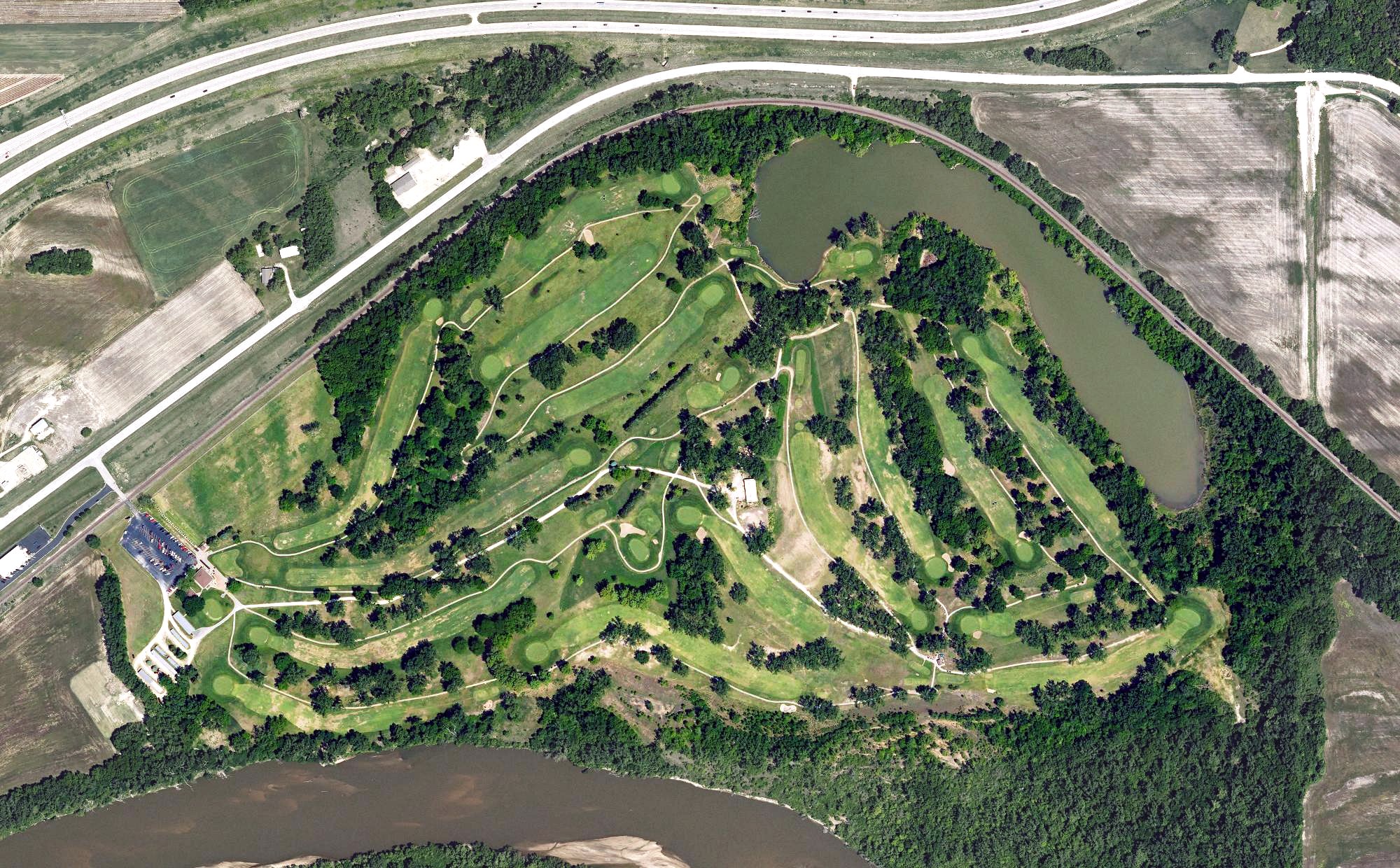 Aerial view of Stagg Hill Golf Course, KS