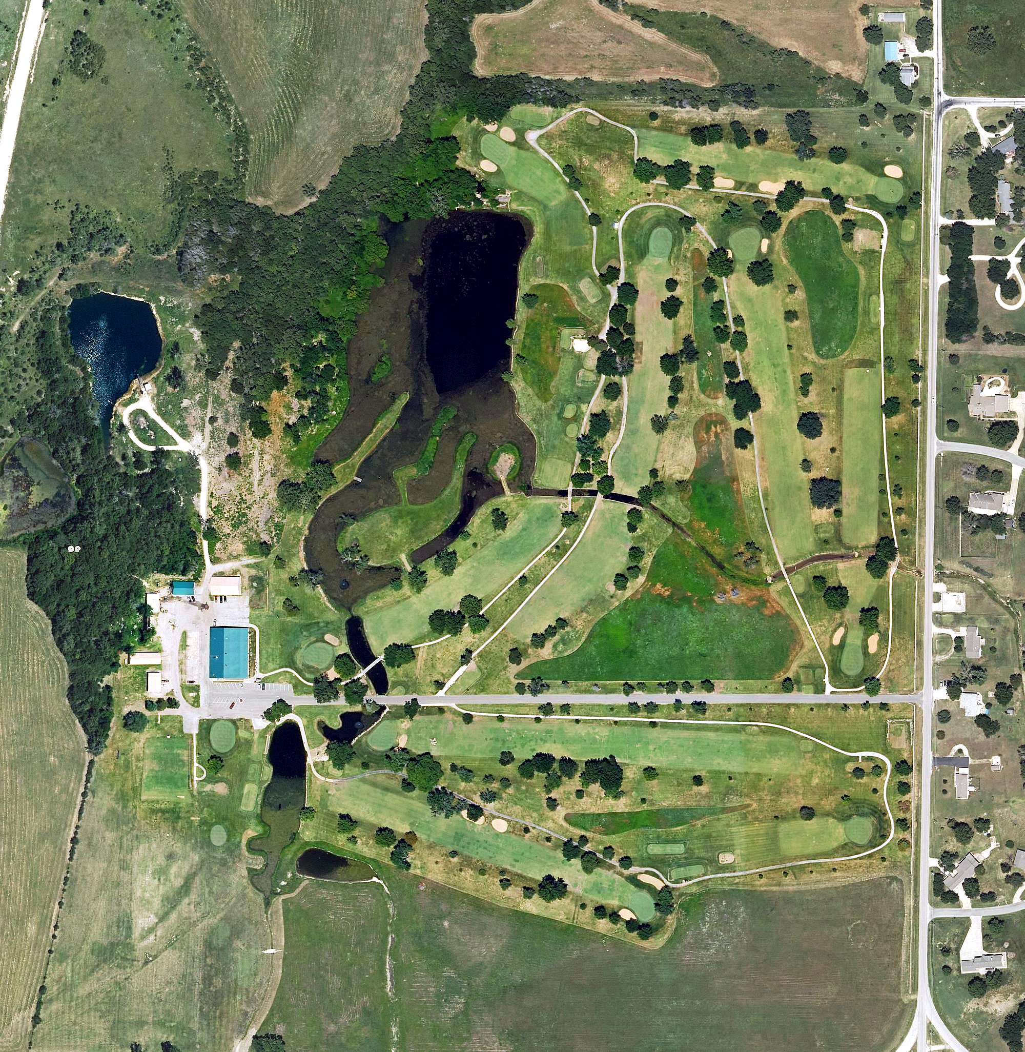 Aerial view of Stone Creek Golf Course, KS