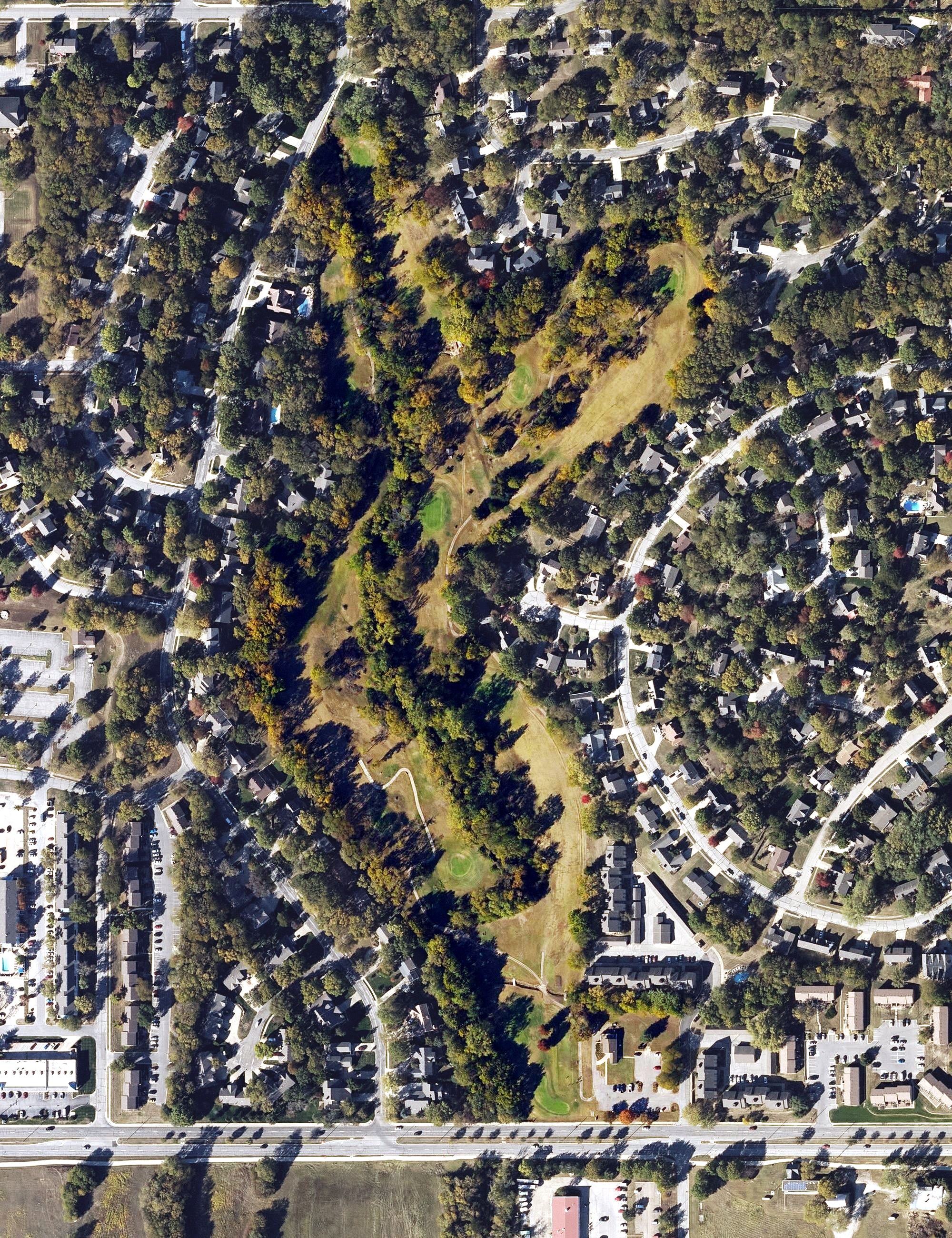 Aerial view of The Orchards Executive Golf Course, KS