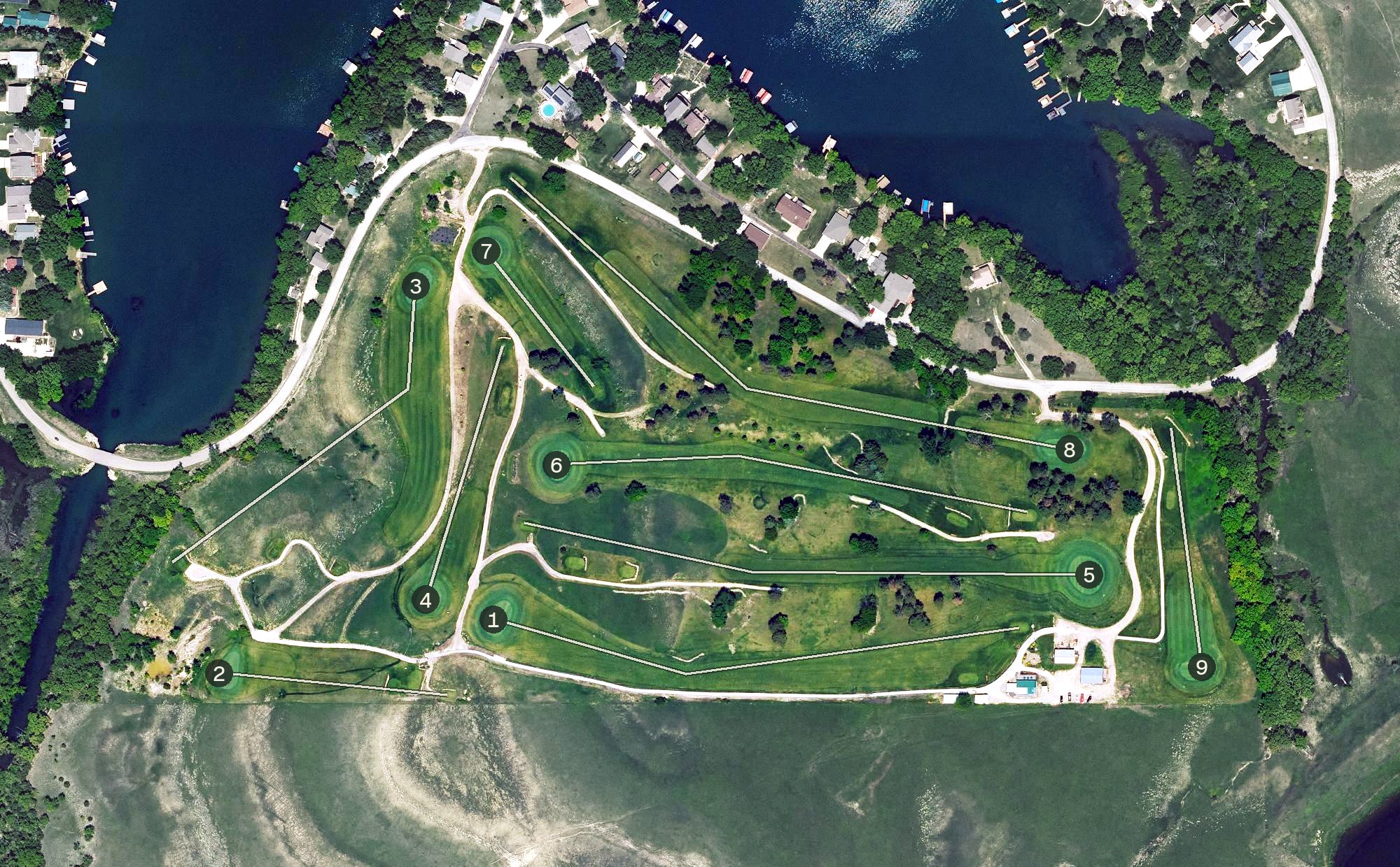 Aerial view of Wabaunsee Pines Golf Course, KS