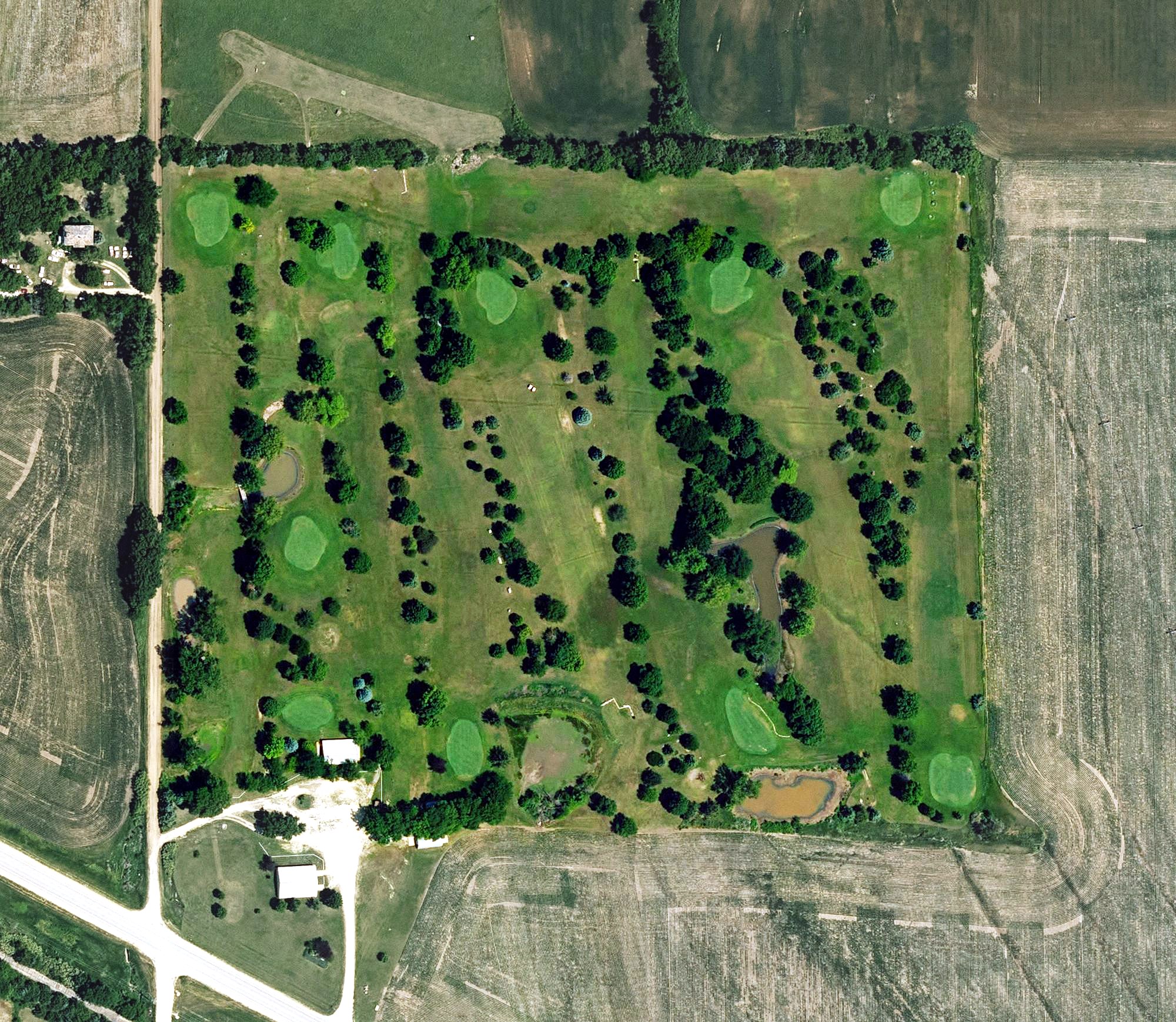Aerial view of Waterville Golf Course, KS