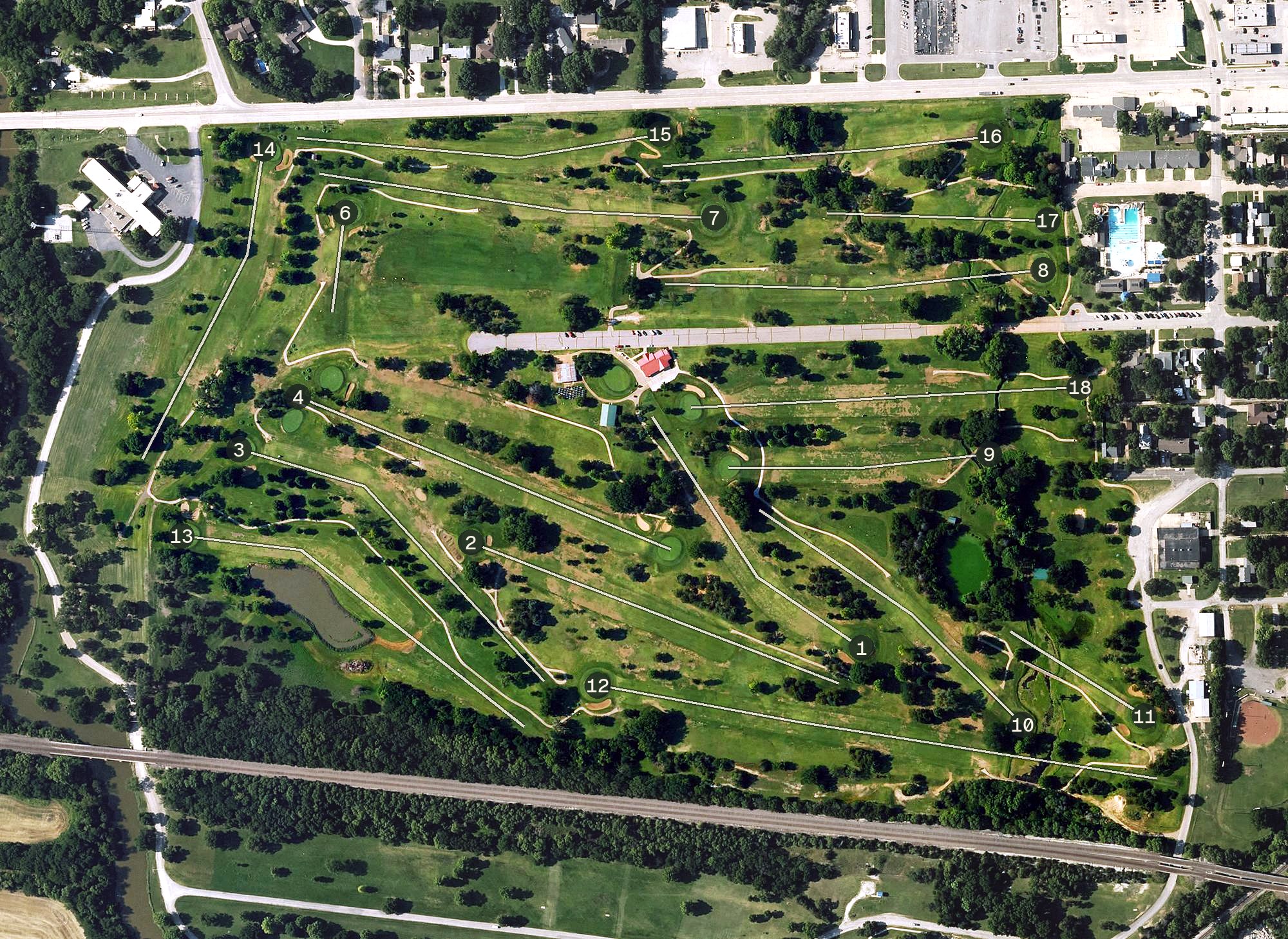 Aerial view of Wellington Golf Club, KS