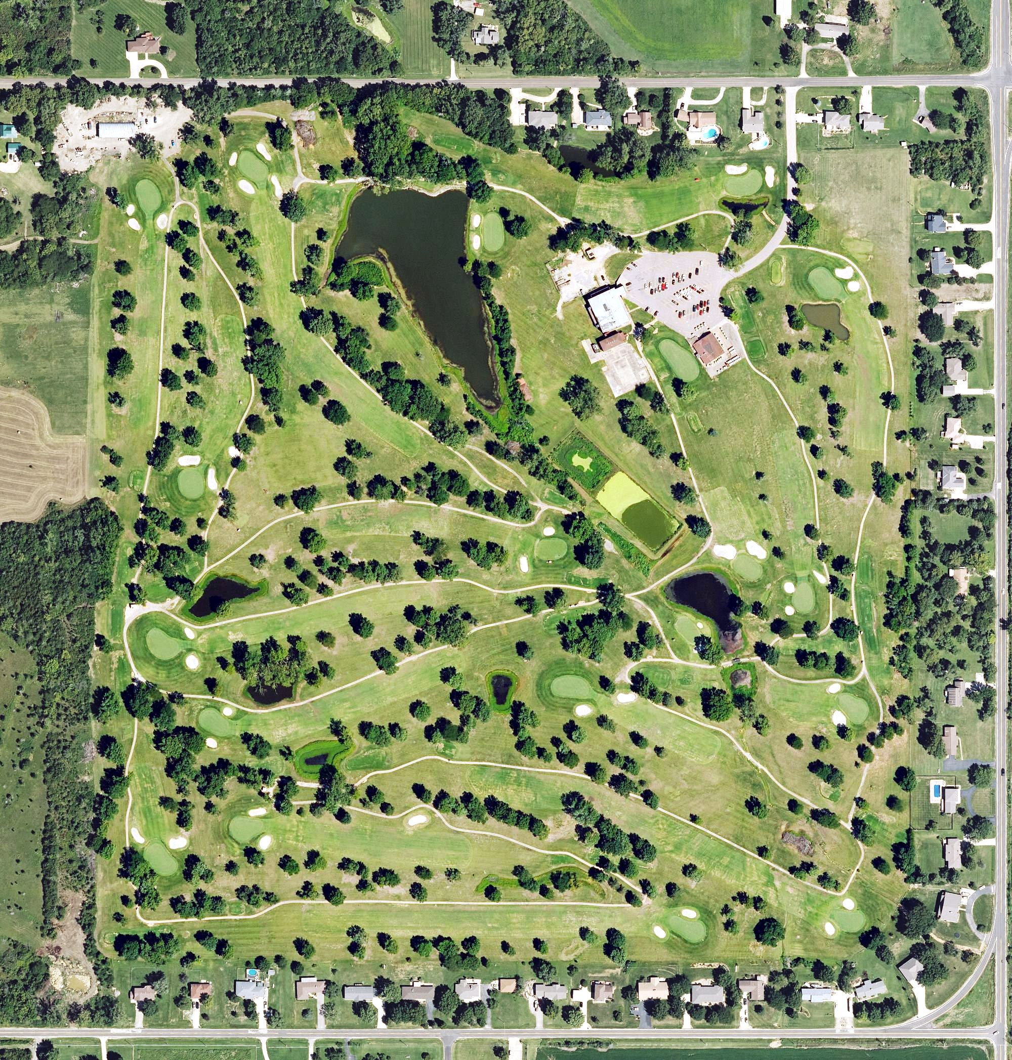 Aerial view of Western Hill Golf Club, KS