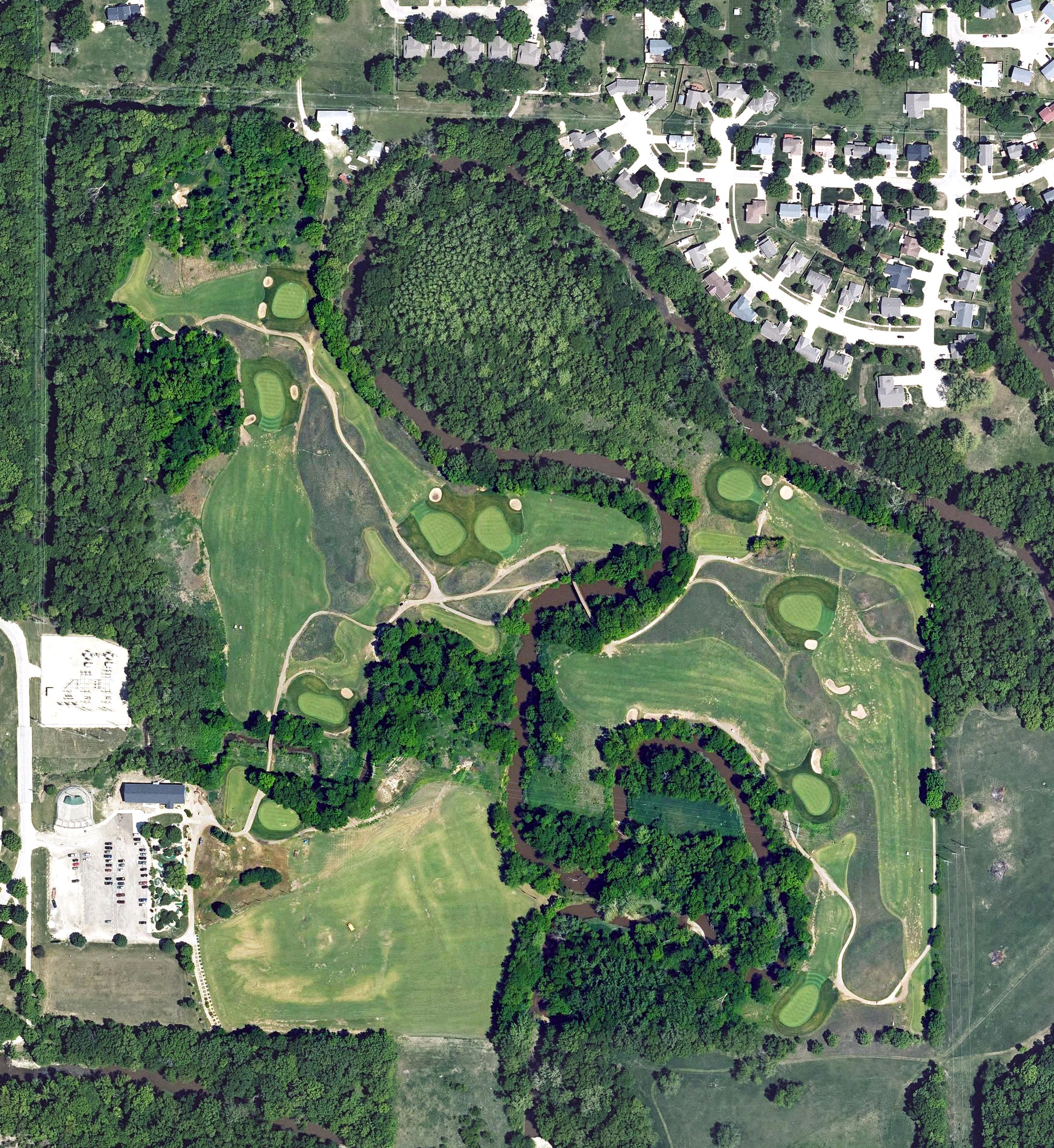 Aerial view of Wildcat Creek Golf & Fitness, KS