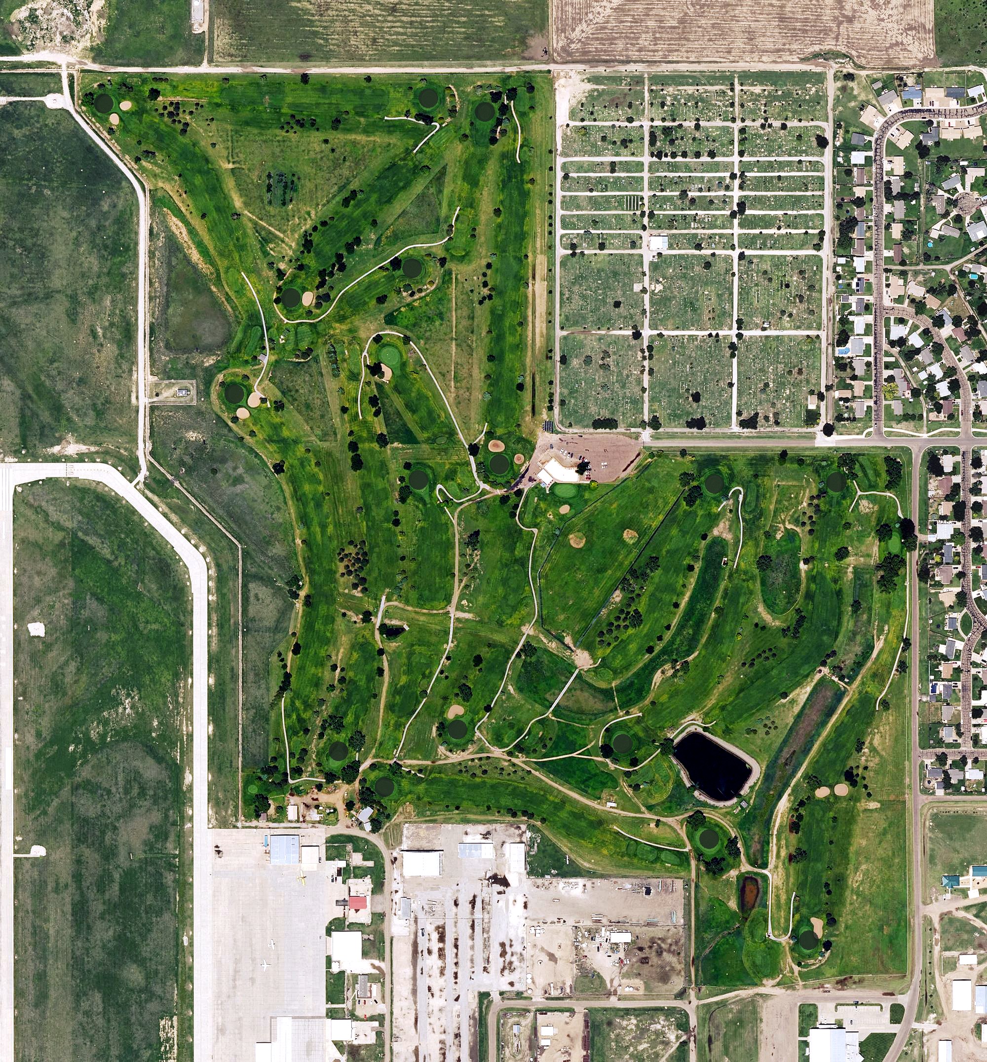 Aerial view of Willow Tree Golf Course, KS