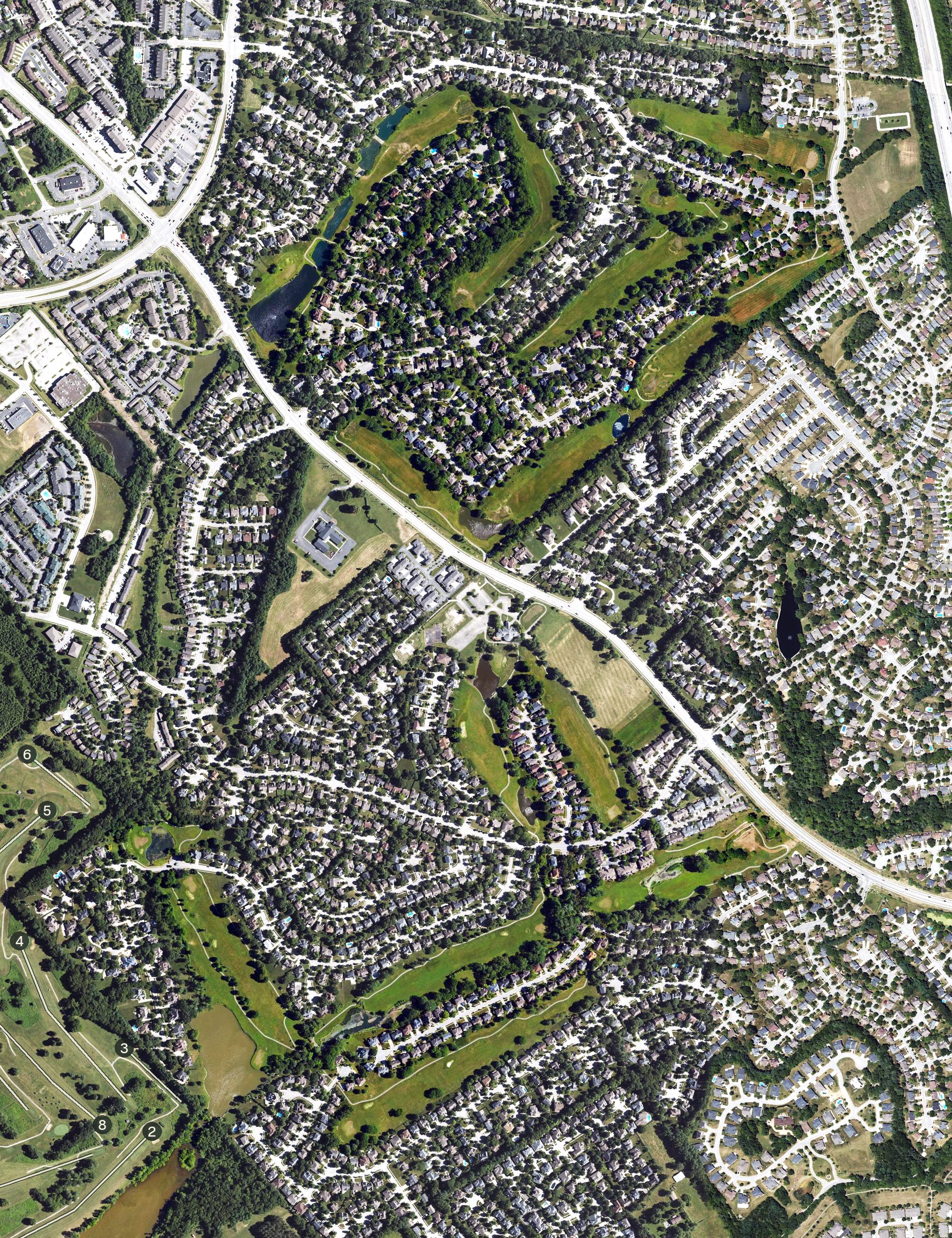 Aerial view of Andover Golf & Country Club, KY