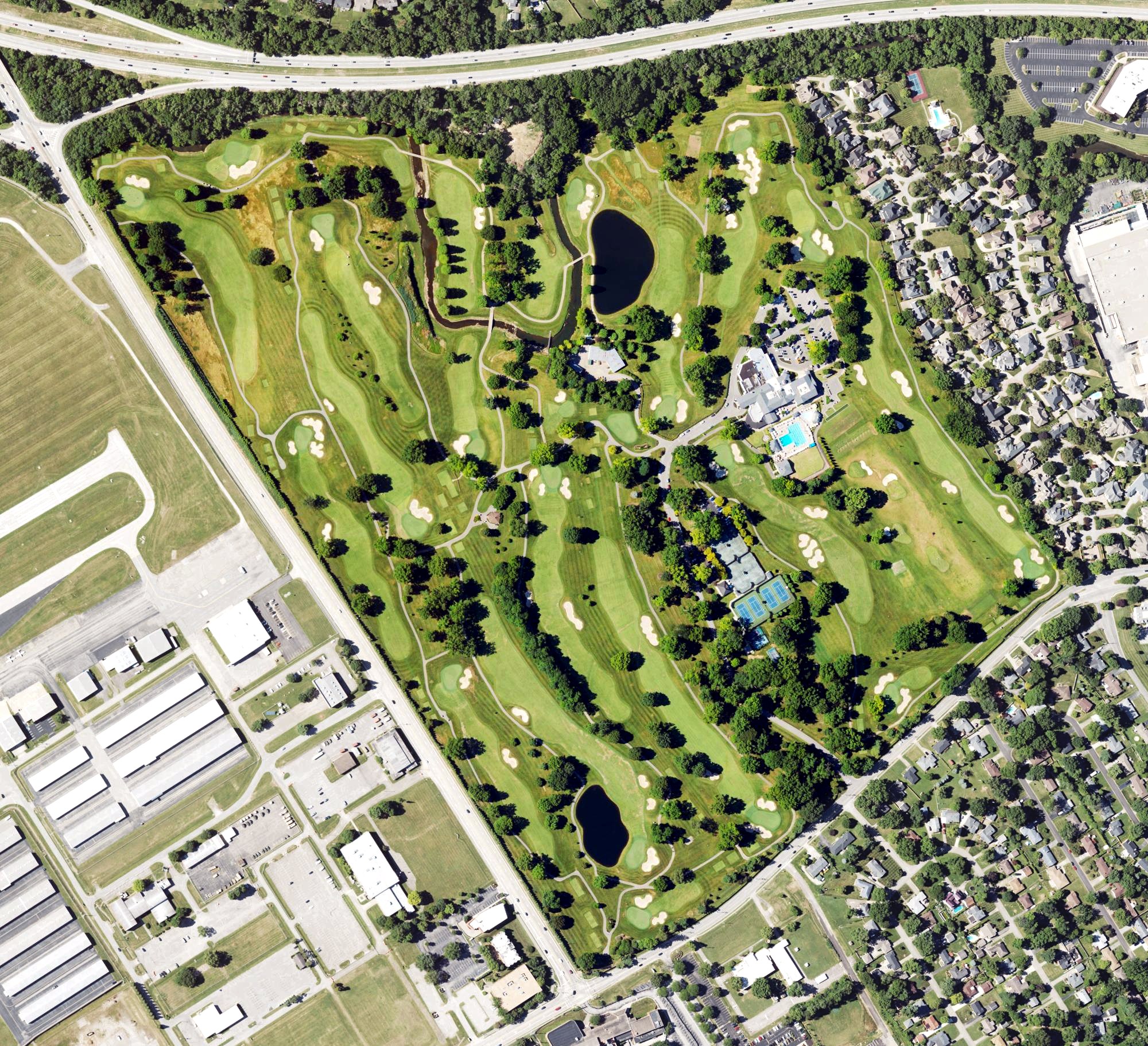 Aerial view of Big Spring Country Club, KY
