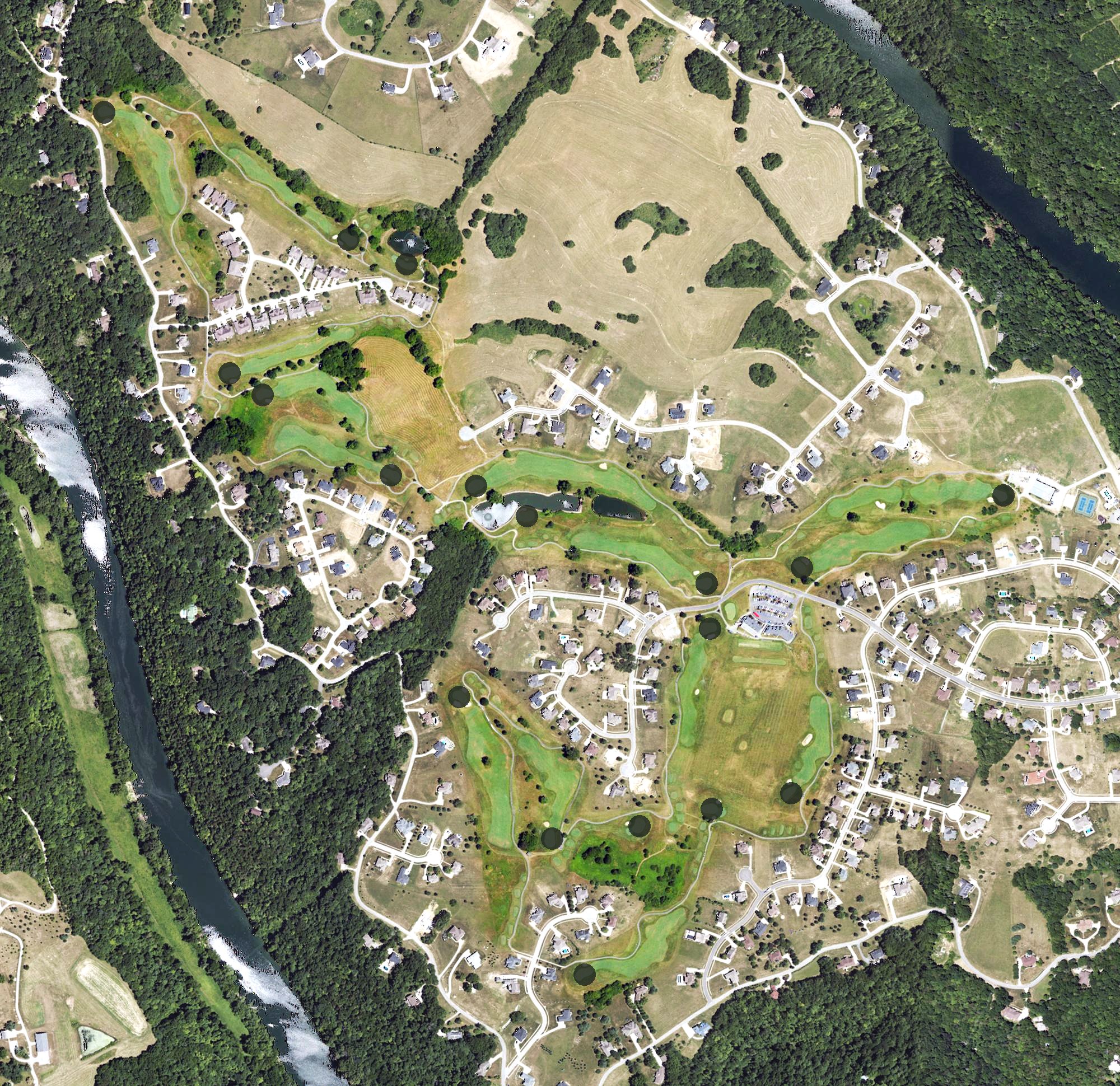 Aerial view of Boone's Trace National Golf Club, KY