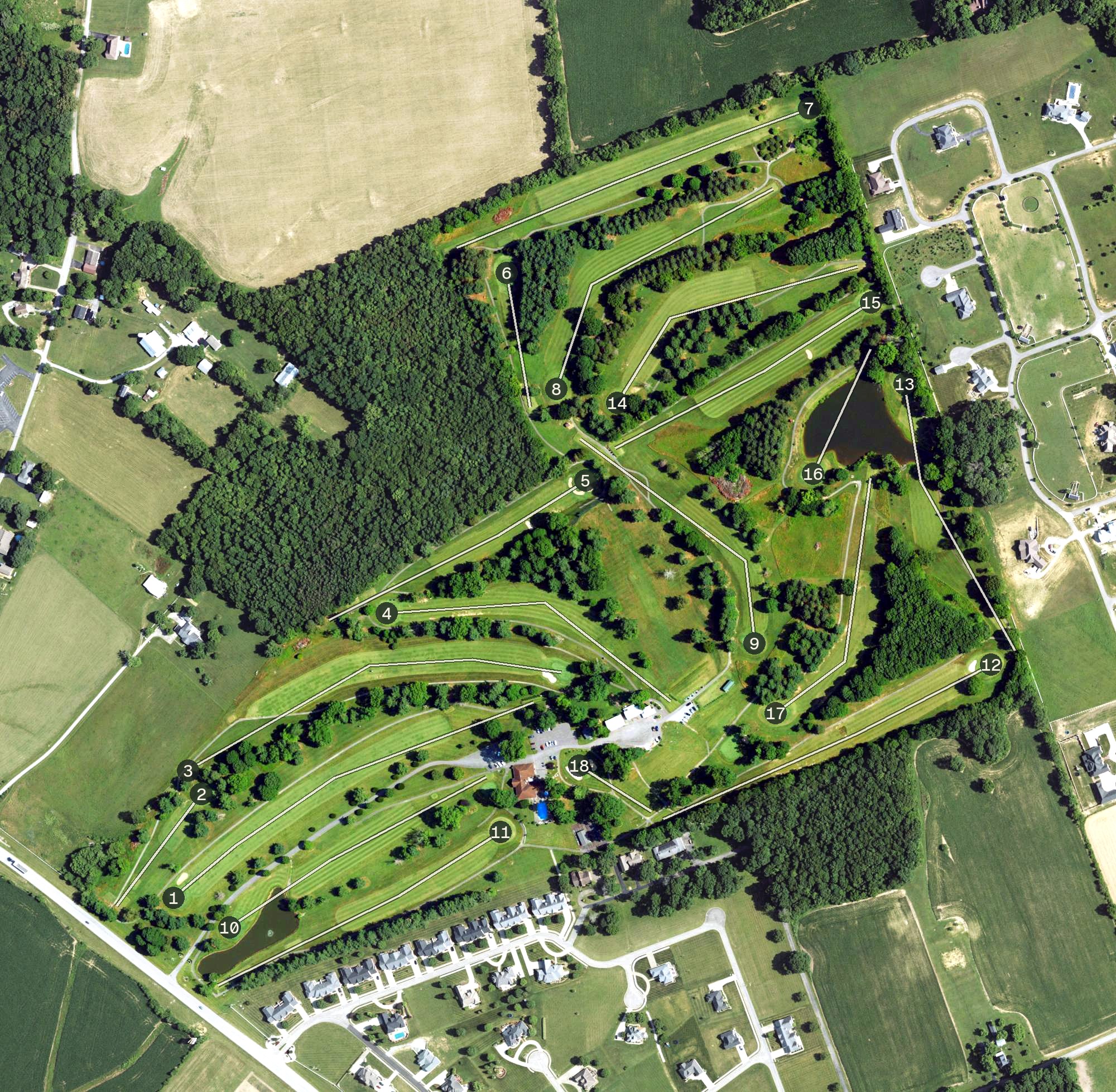 Aerial view of Campbellsville Country Club, KY