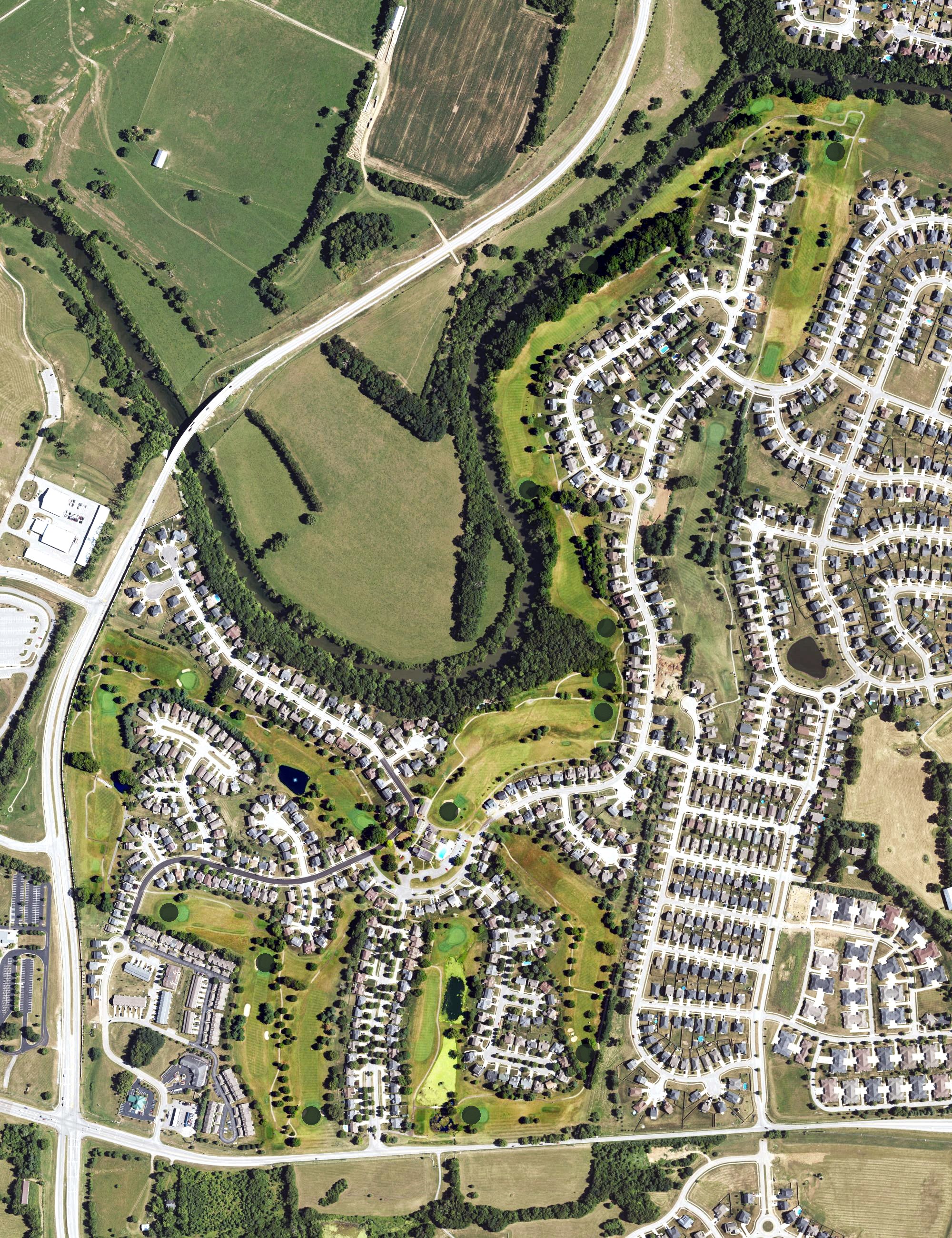 Aerial view of Canewood Golf Course, KY