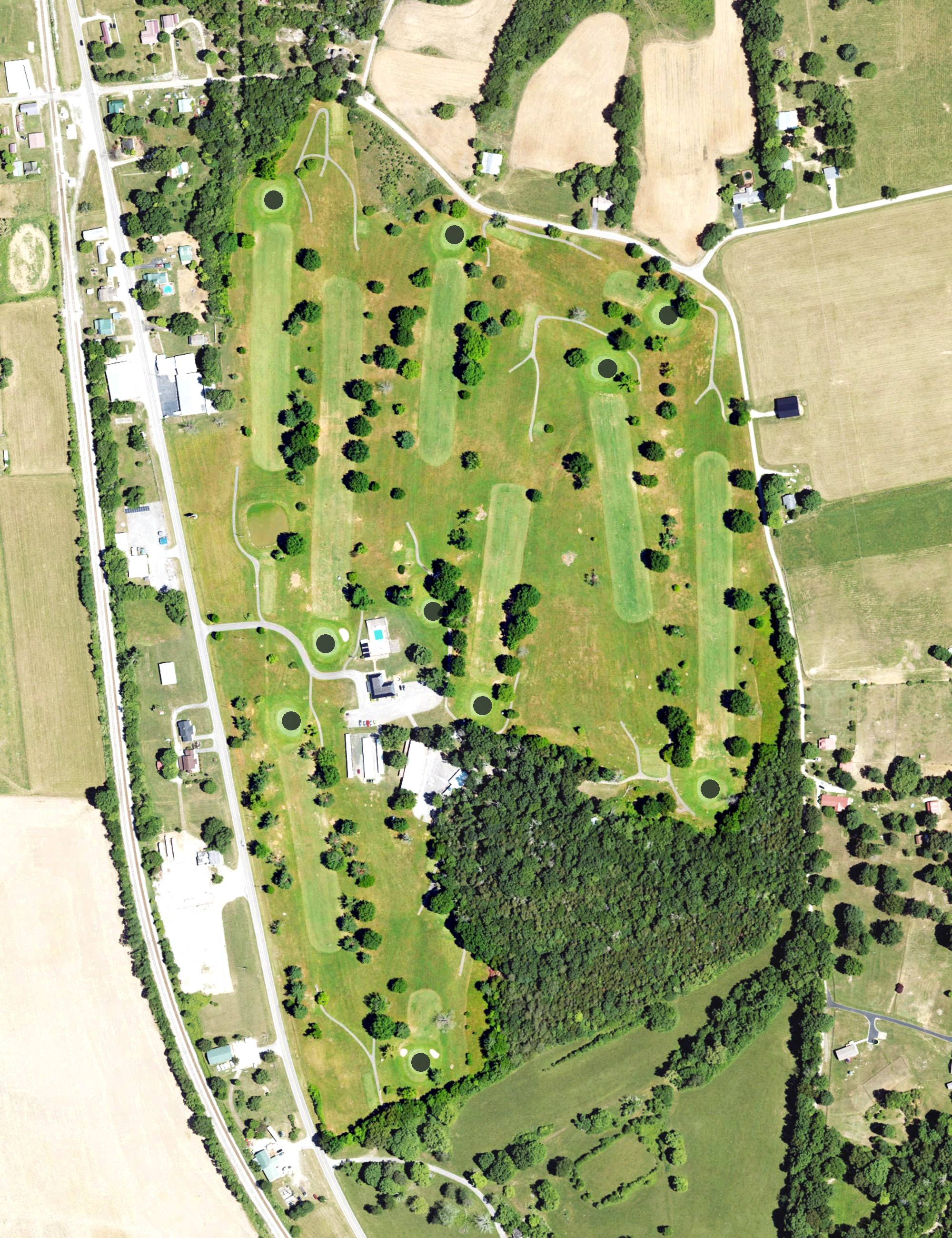 Aerial view of Caveland Country Club, KY