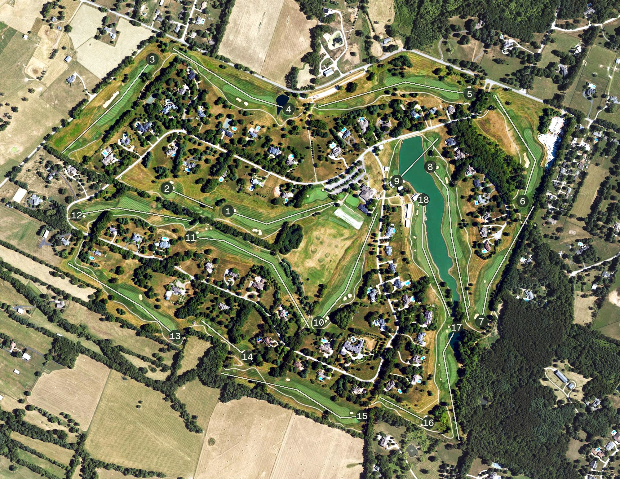 Aerial view of Champions Trace, KY