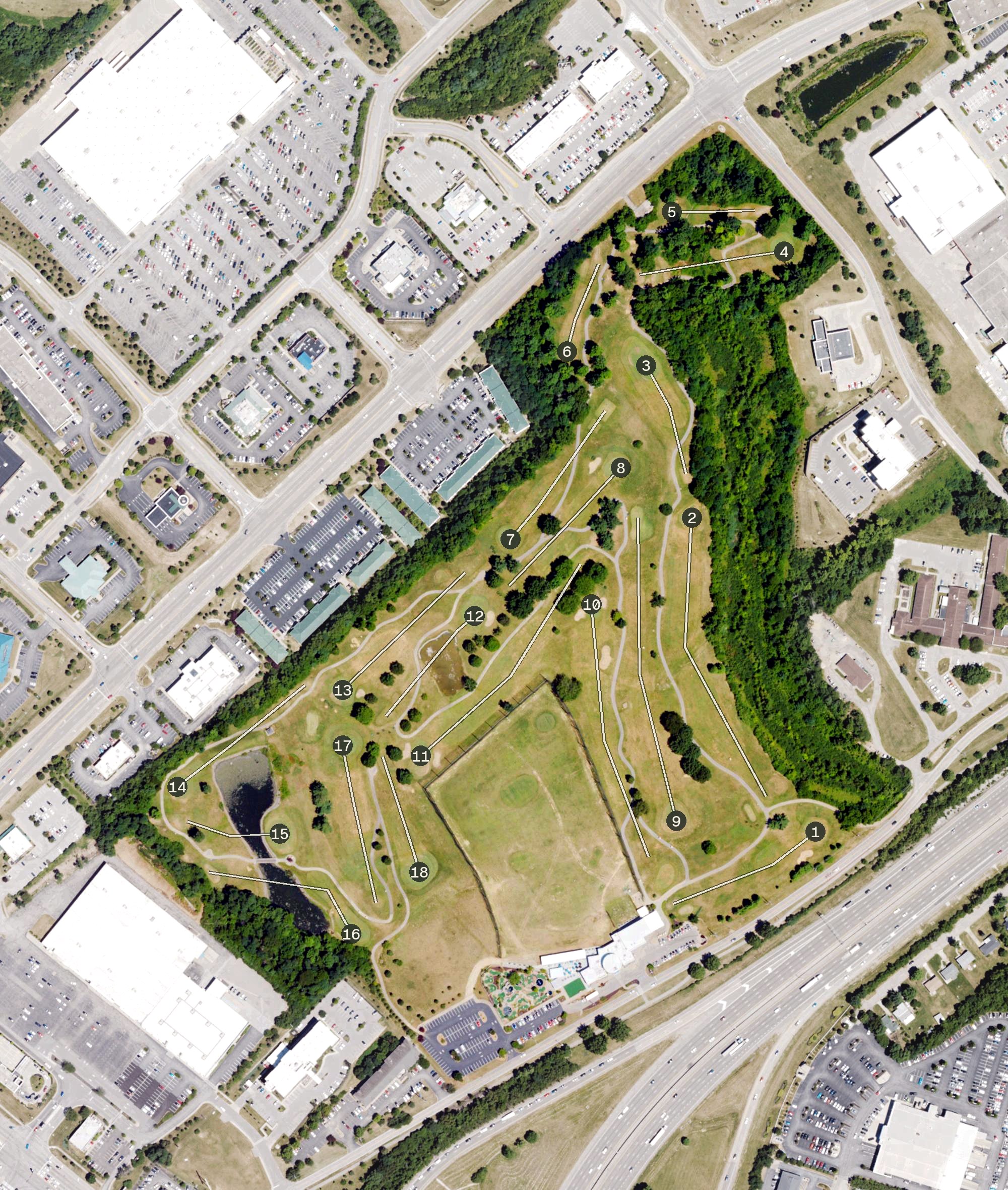 Aerial view of City of Florence Golf Course, KY