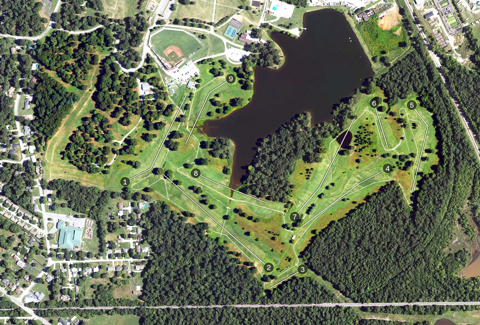 Aerial view of City Park Golf Course, KY