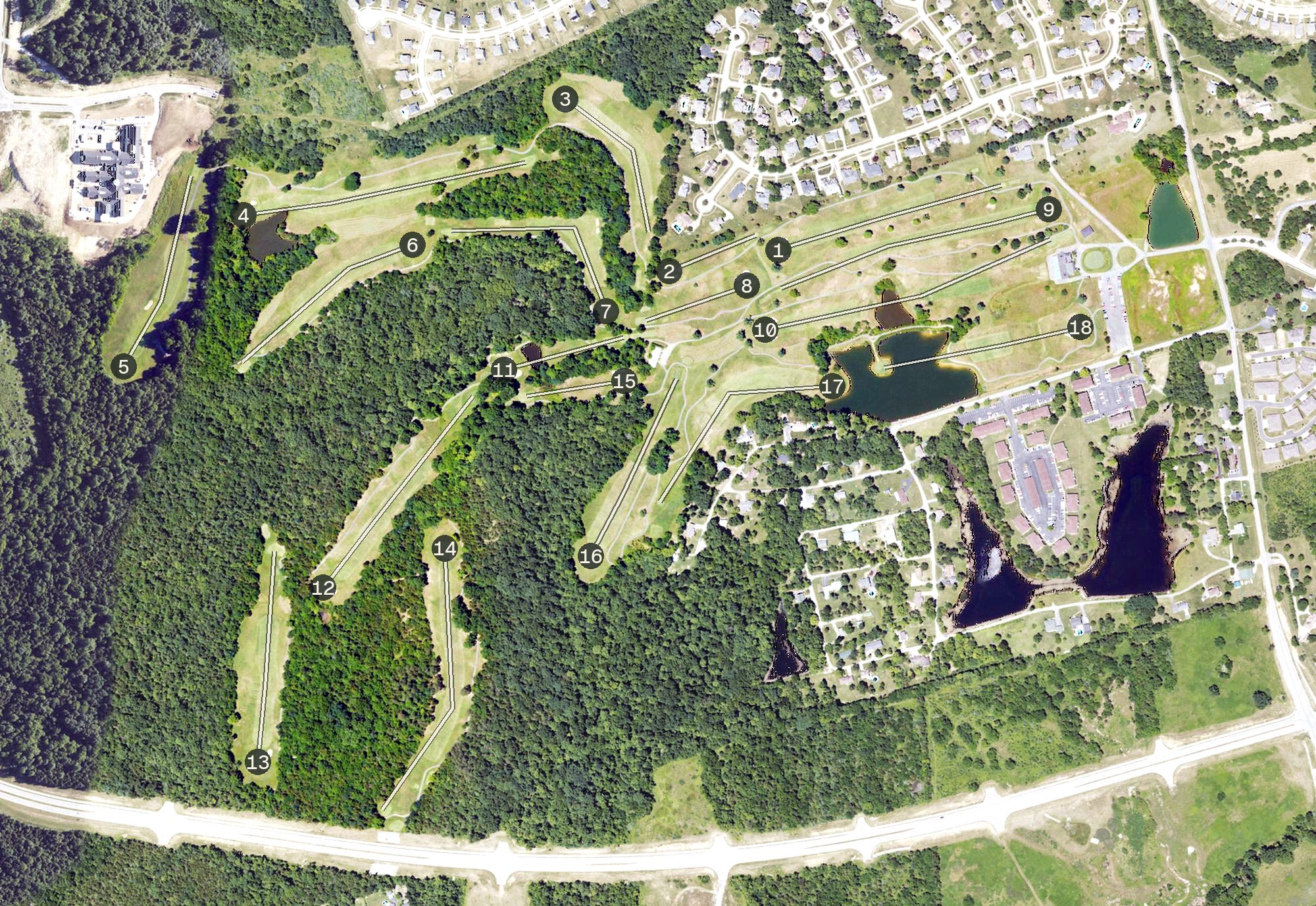 Aerial view of Eagle Creek Golf Course, KY
