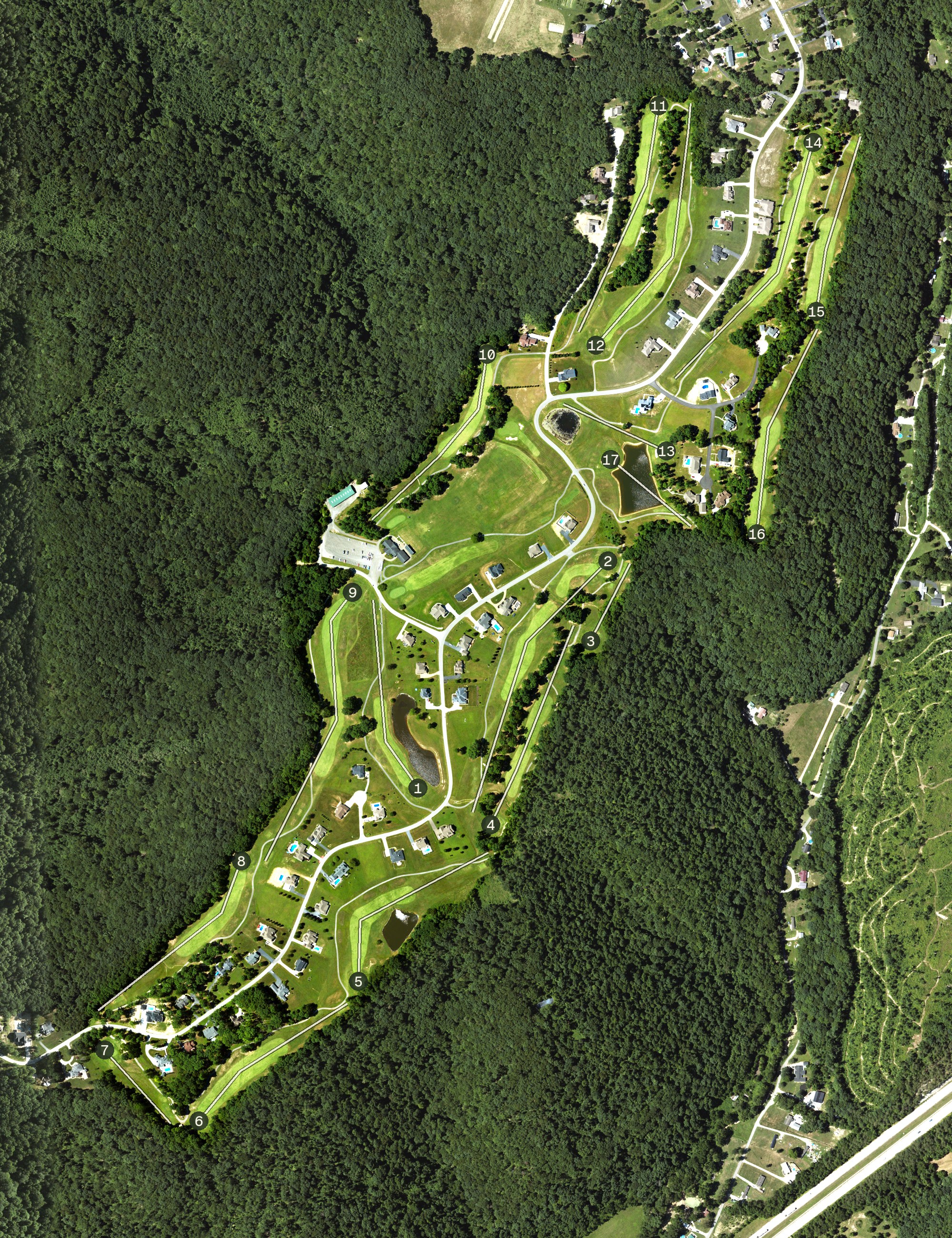 Aerial view of Eagle Trace Golf Course, KY