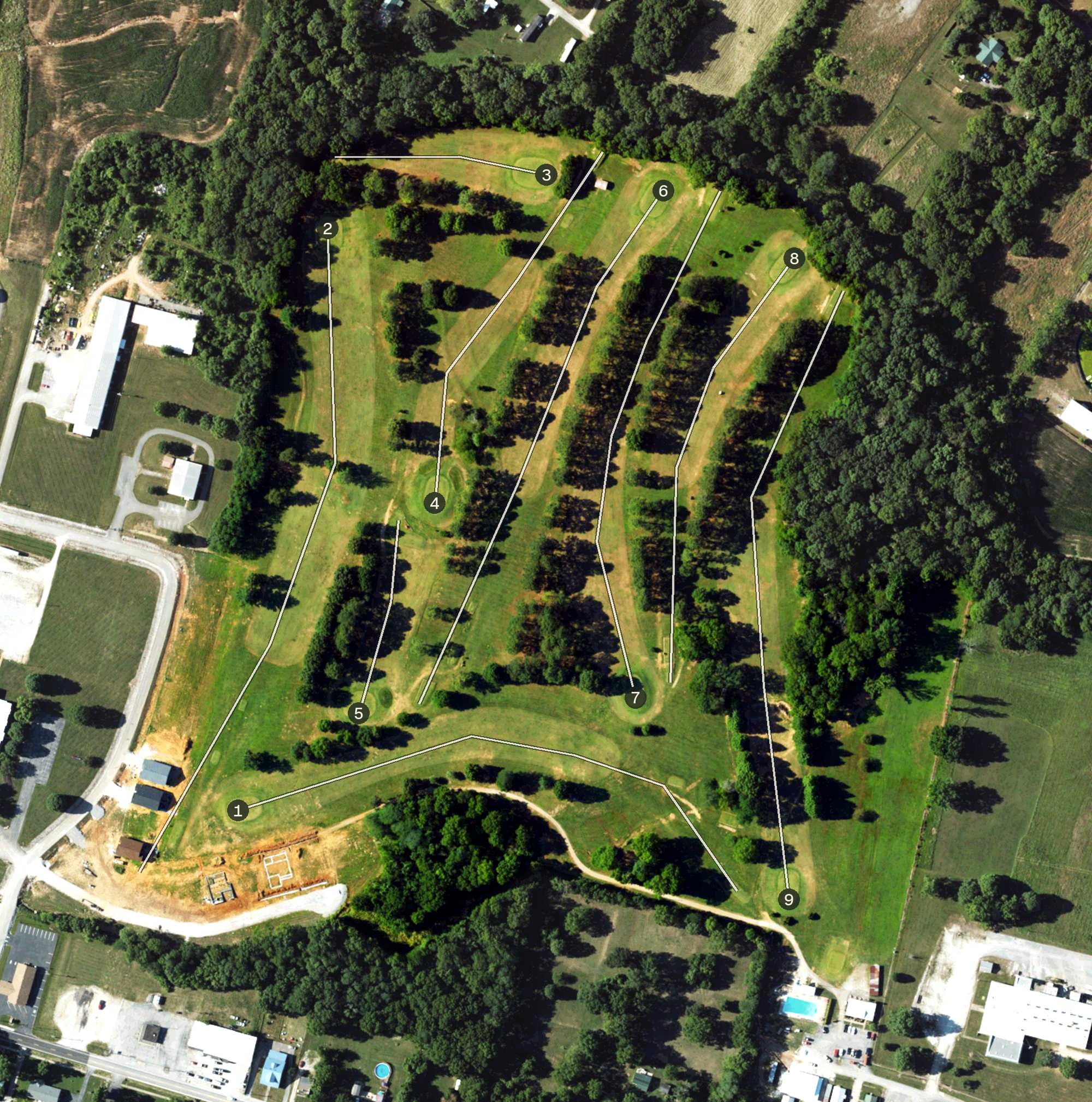 Aerial view of Elk Fork Country Club, KY