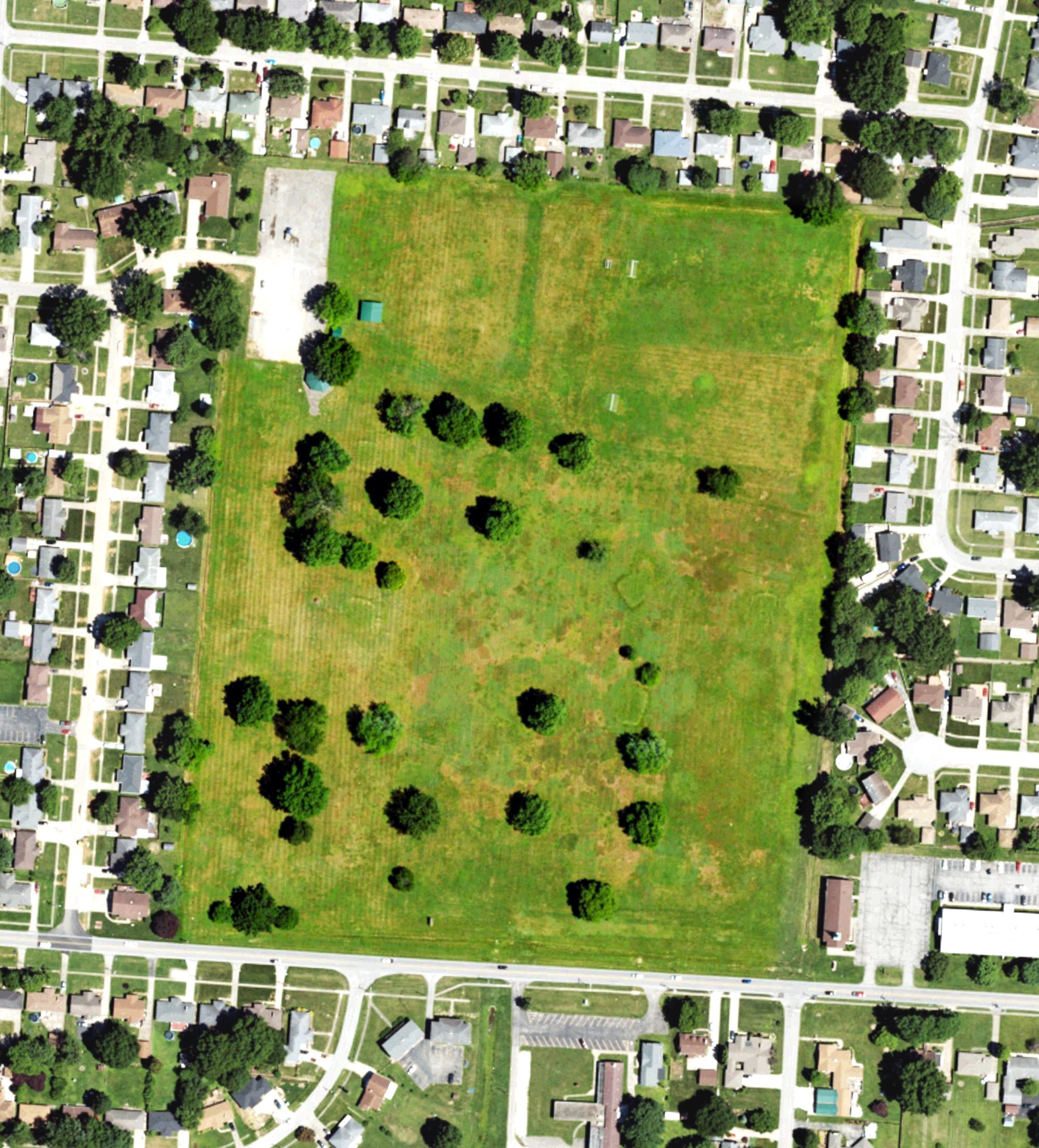 Aerial view of Farmsley Golf Center, KY