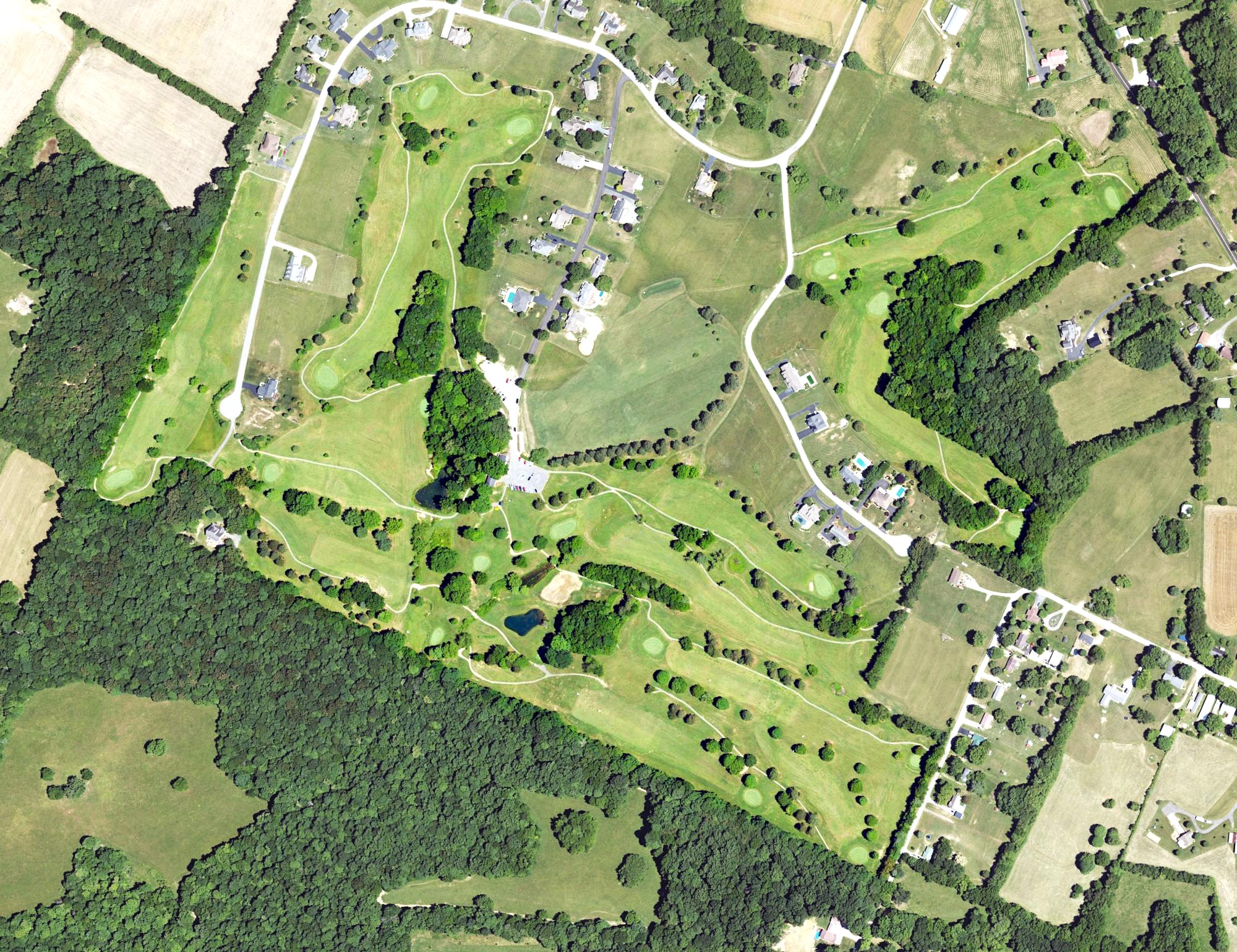 Aerial view of Fox Hollow Golf Club, KY