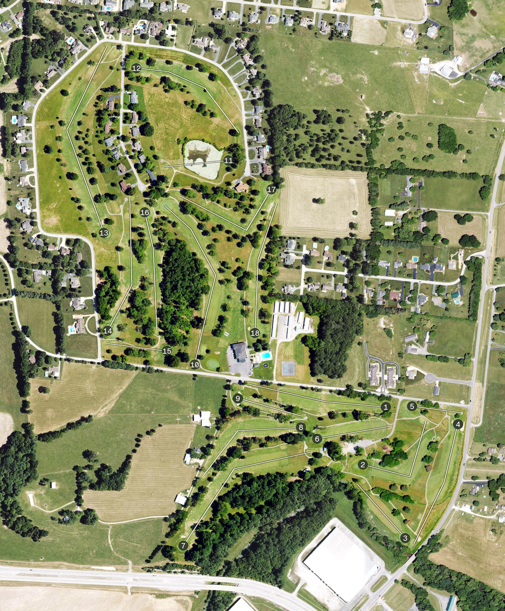 Aerial view of Glasgow Golf and Country Club, KY