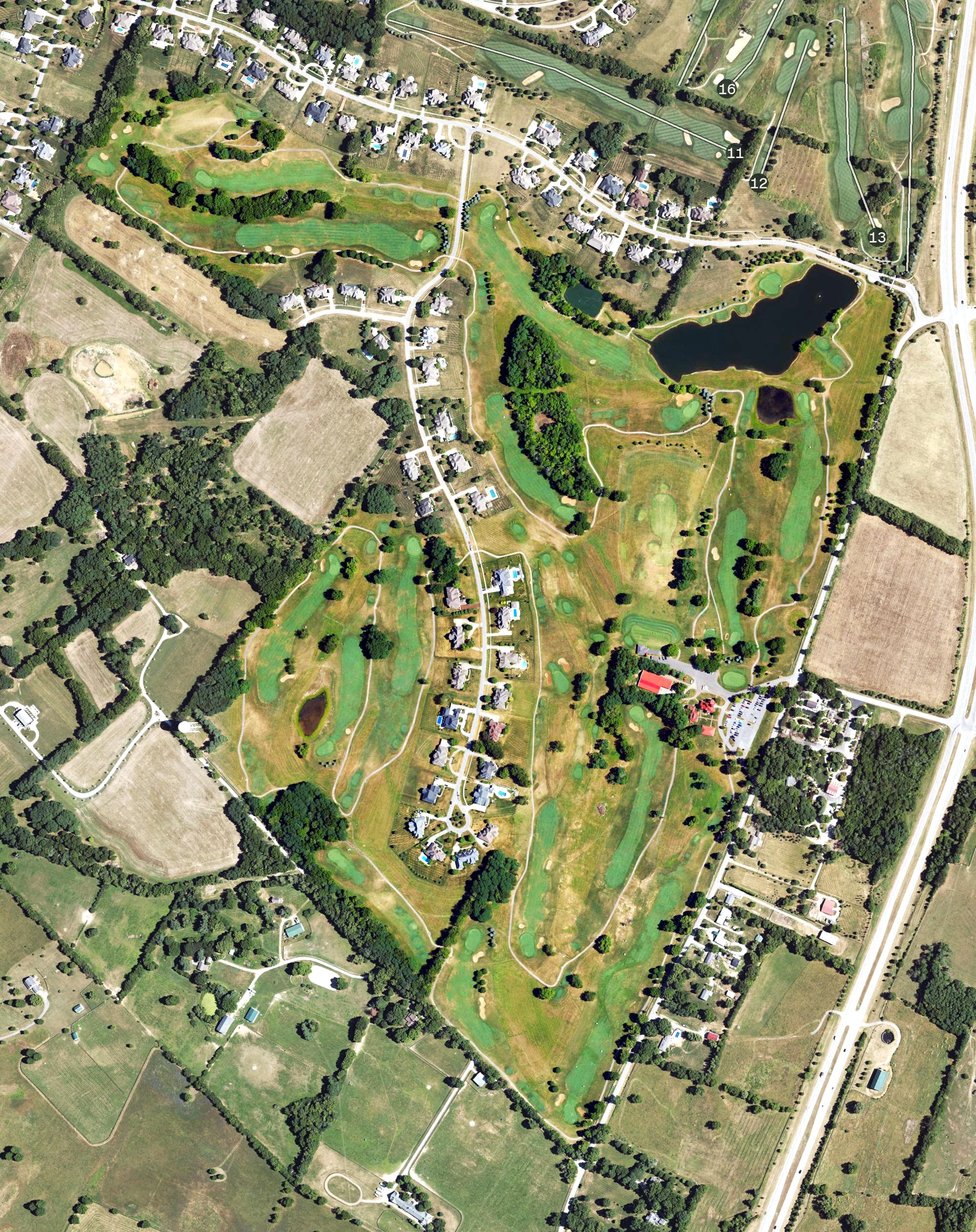 Aerial view of Golf Club of the Bluegrass, KY