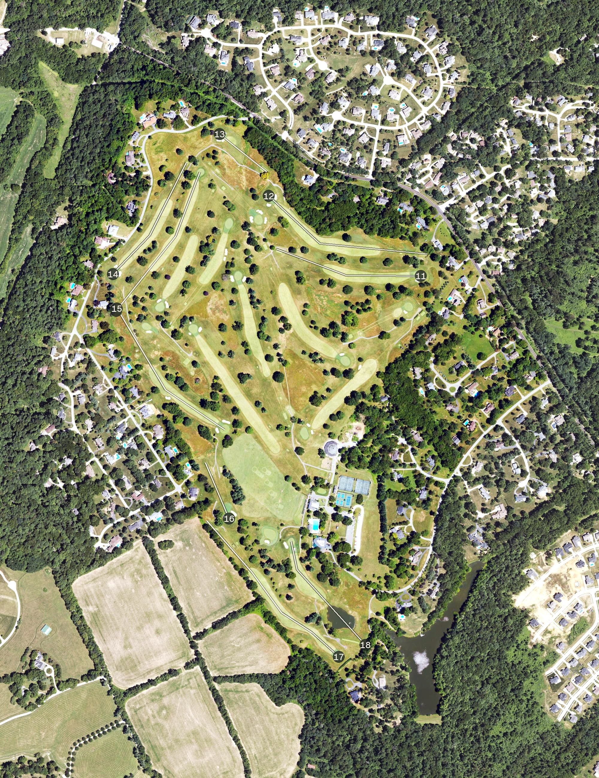 Aerial view of Harmony Landing, KY