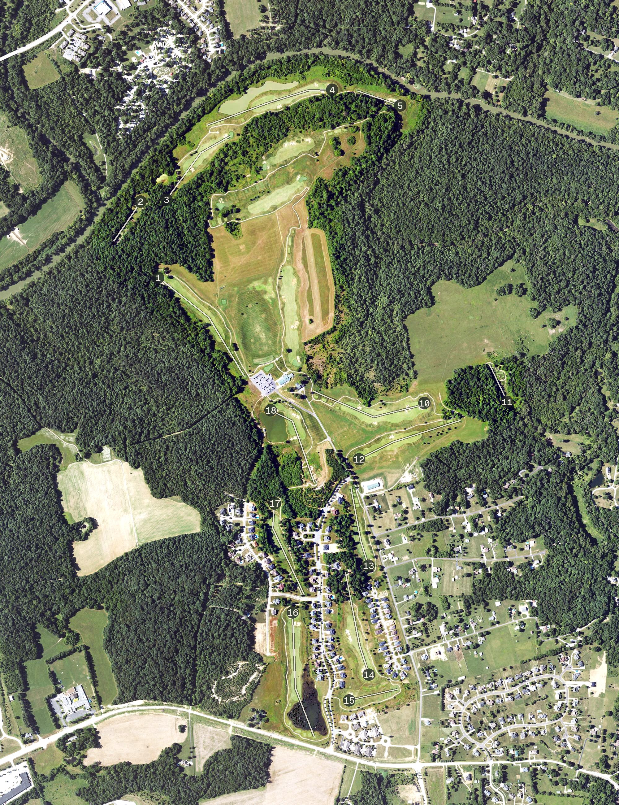 Aerial view of Heritage Hill Golf Course, KY
