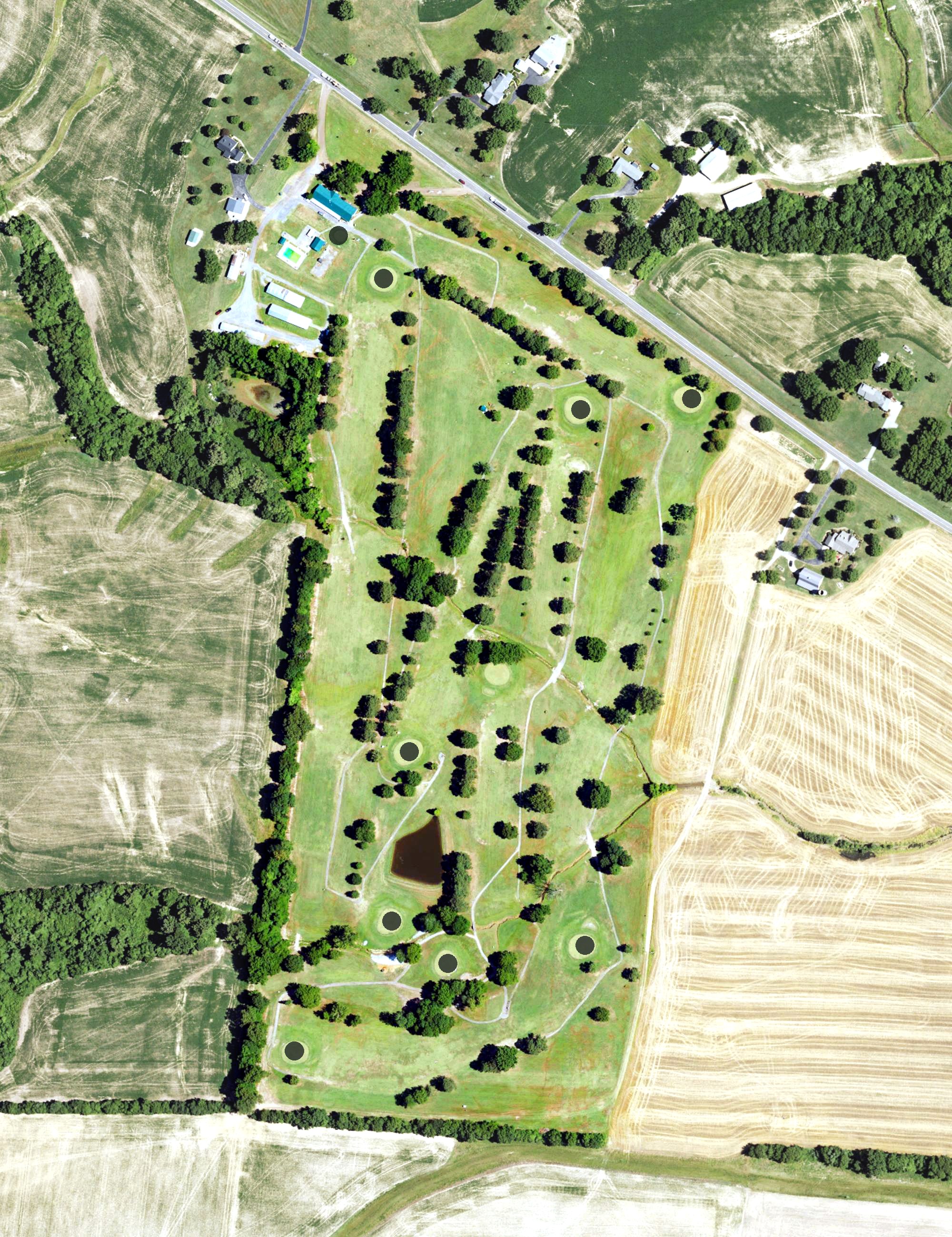 Aerial view of Hickman Country Club, KY