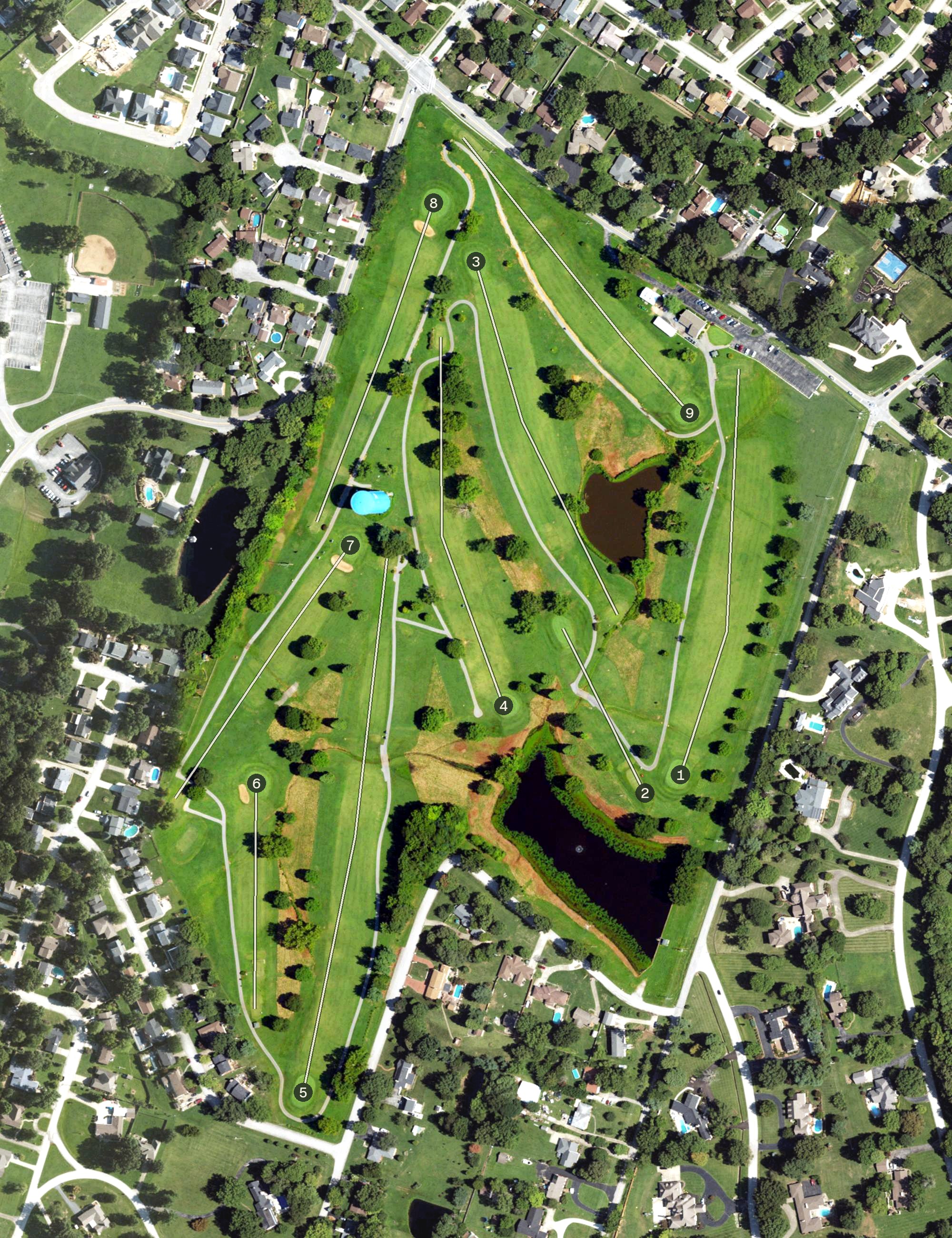 Aerial view of Hillcrest, KY